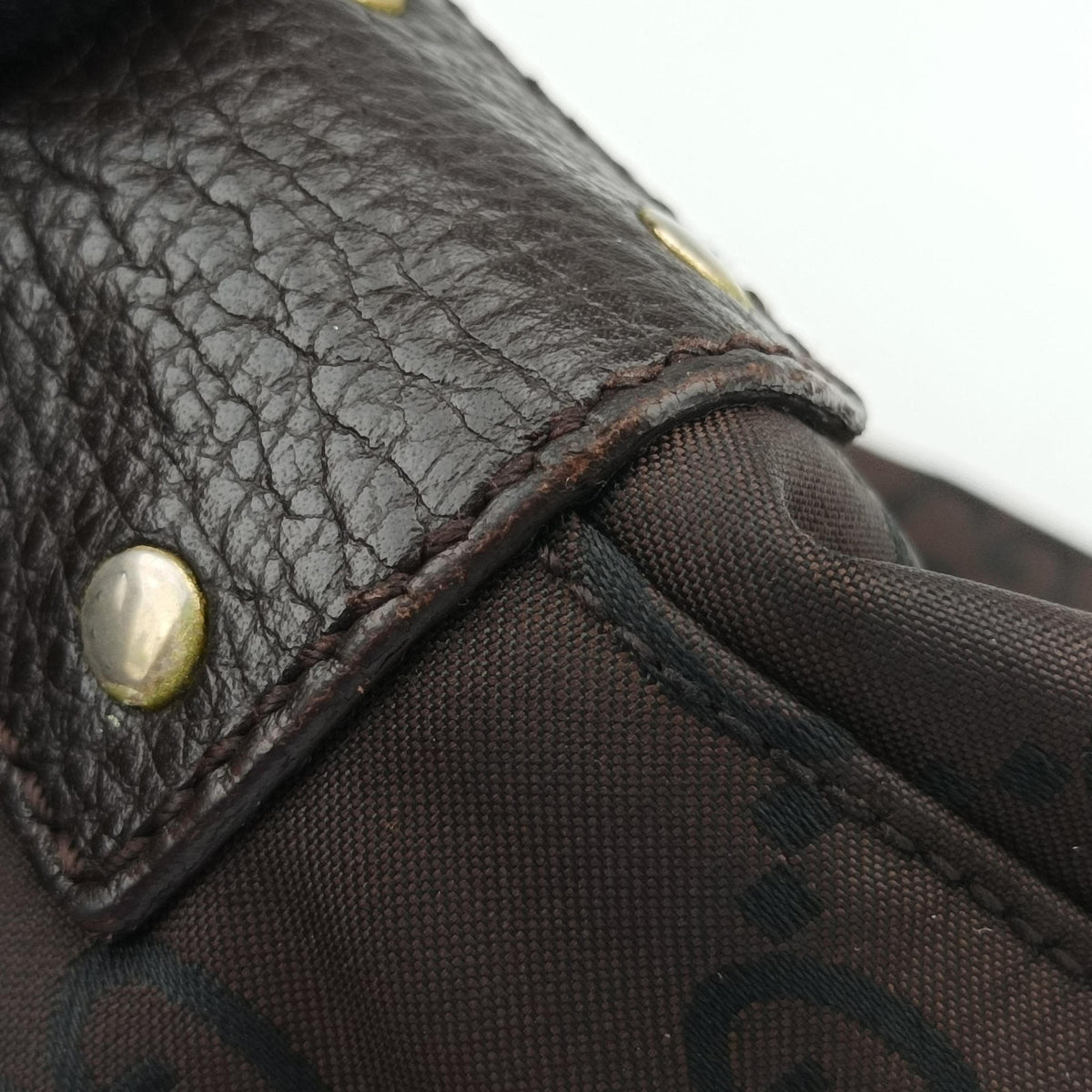 Secondhand Gucci GG pattern Brown Canvas×Leather 179774 shoulderbag | stylenewstar