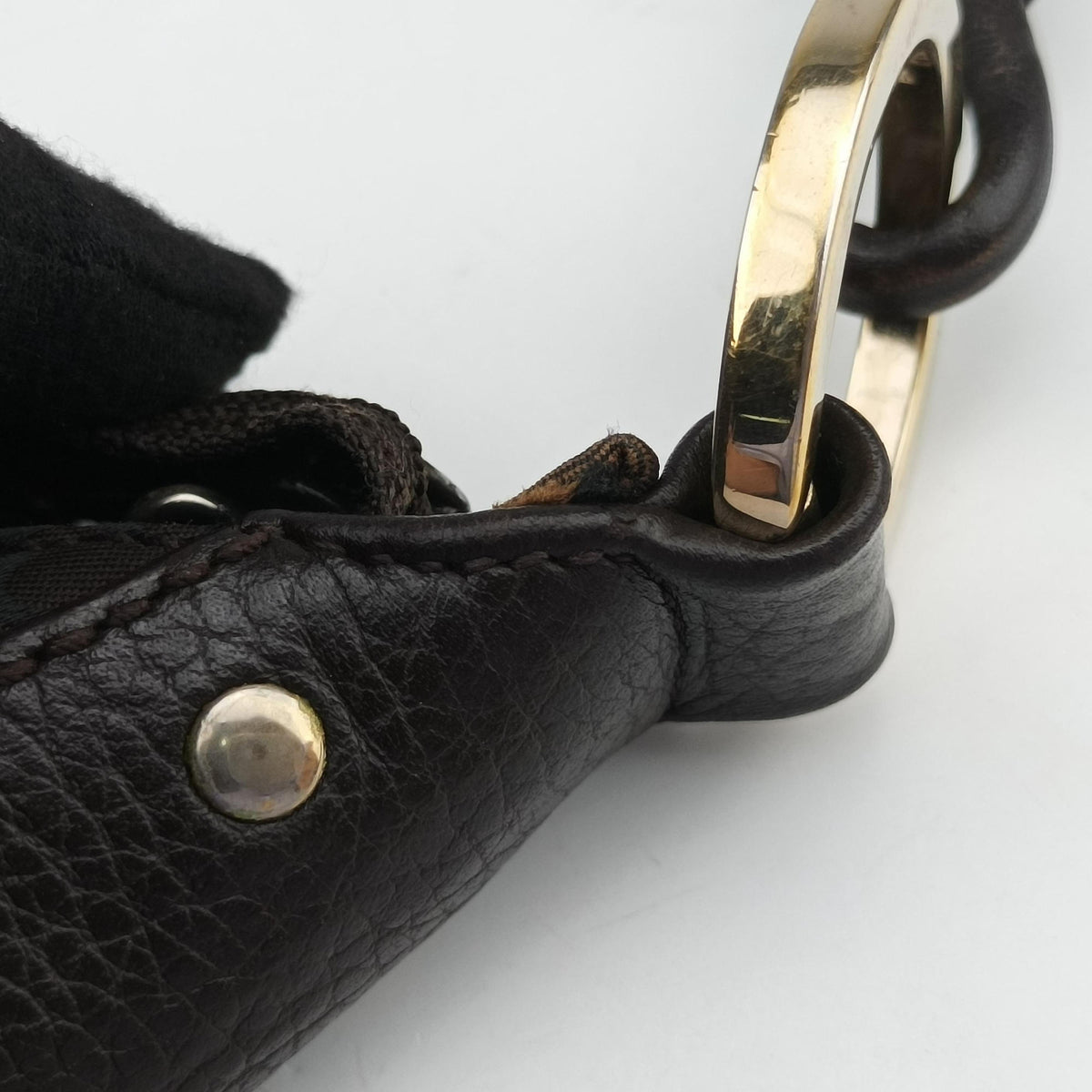 Secondhand Gucci GG pattern Brown Canvas×Leather 179774 shoulderbag | stylenewstar