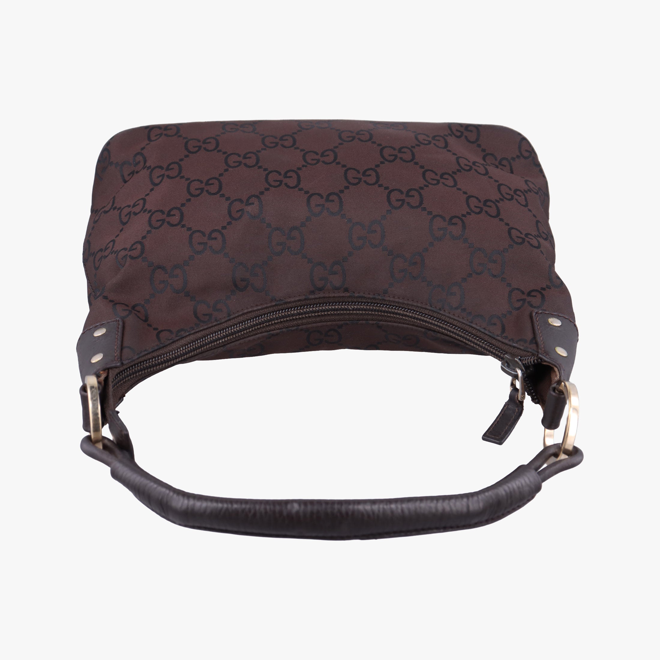 Secondhand Gucci GG pattern Brown Canvas×Leather 179774 shoulderbag | stylenewstar