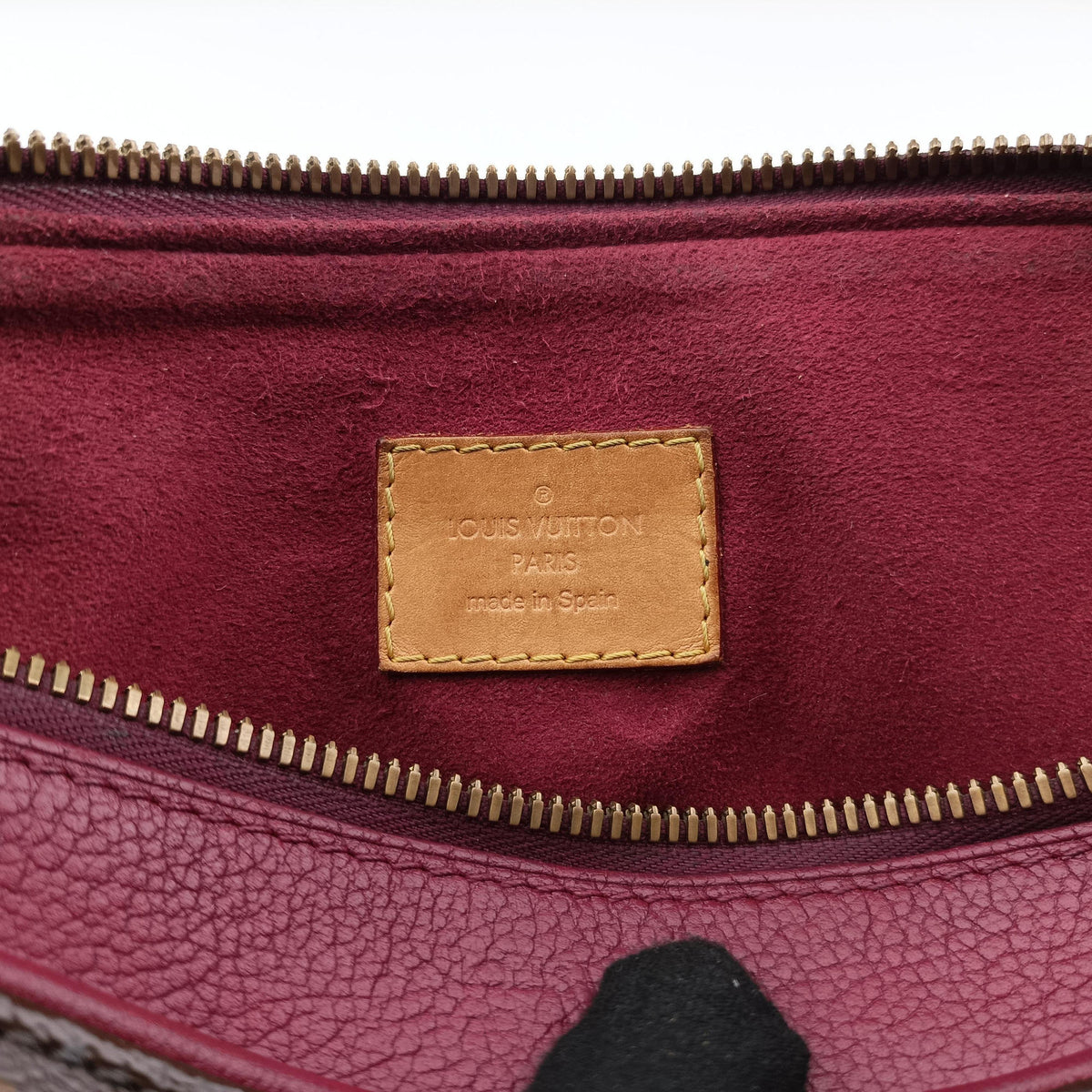 Pre-owned Louis Vuitton PALLAS brown×RAISIN Monogram Canvas×calf leather M41599 shoulderbag | stylenewstar