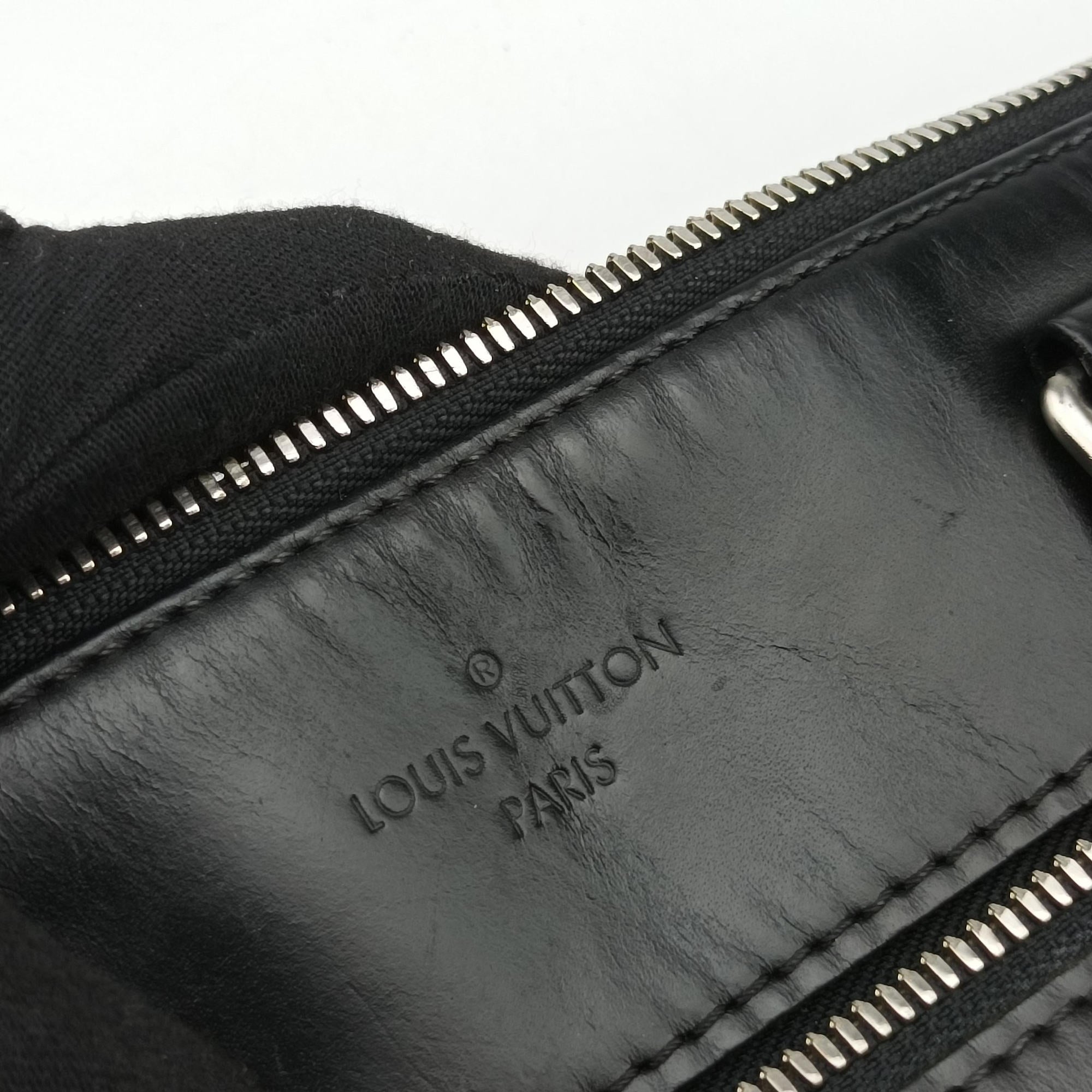 Pre-owned Louis Vuitton Porte-Documents Jour NM Noir Damier Graphite N48260 handbag | stylenewstar