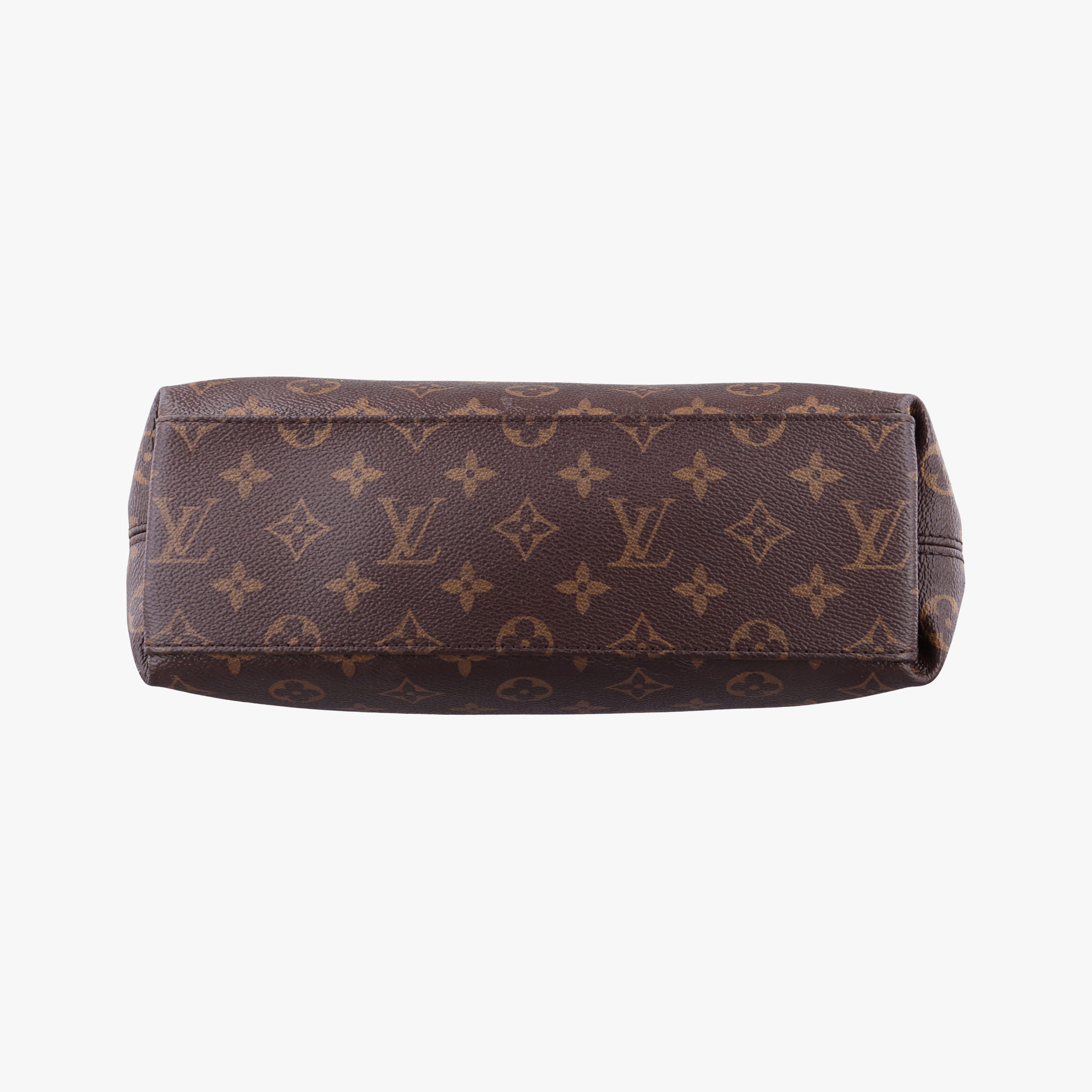 Pre-owned Louis Vuitton Tuileries Bezas Brown×Navy Monogram Canvas×calf leather M43154 shoulderbag | stylenewstar
