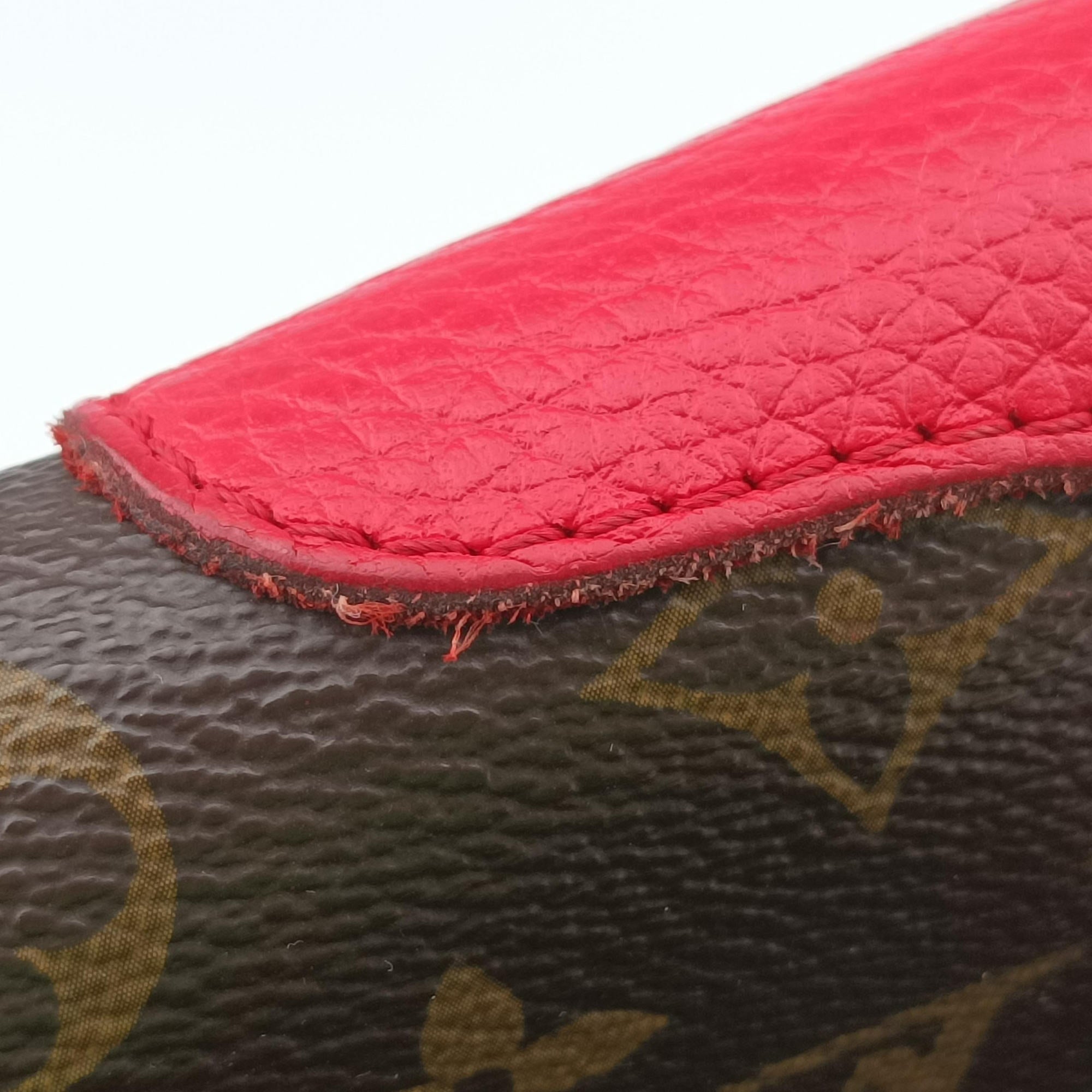 Secondhand Louis Vuitton RETIRO PM brown×CERISE Monogram Canvas×calf leather M40546 shoulderbag | stylenewstar