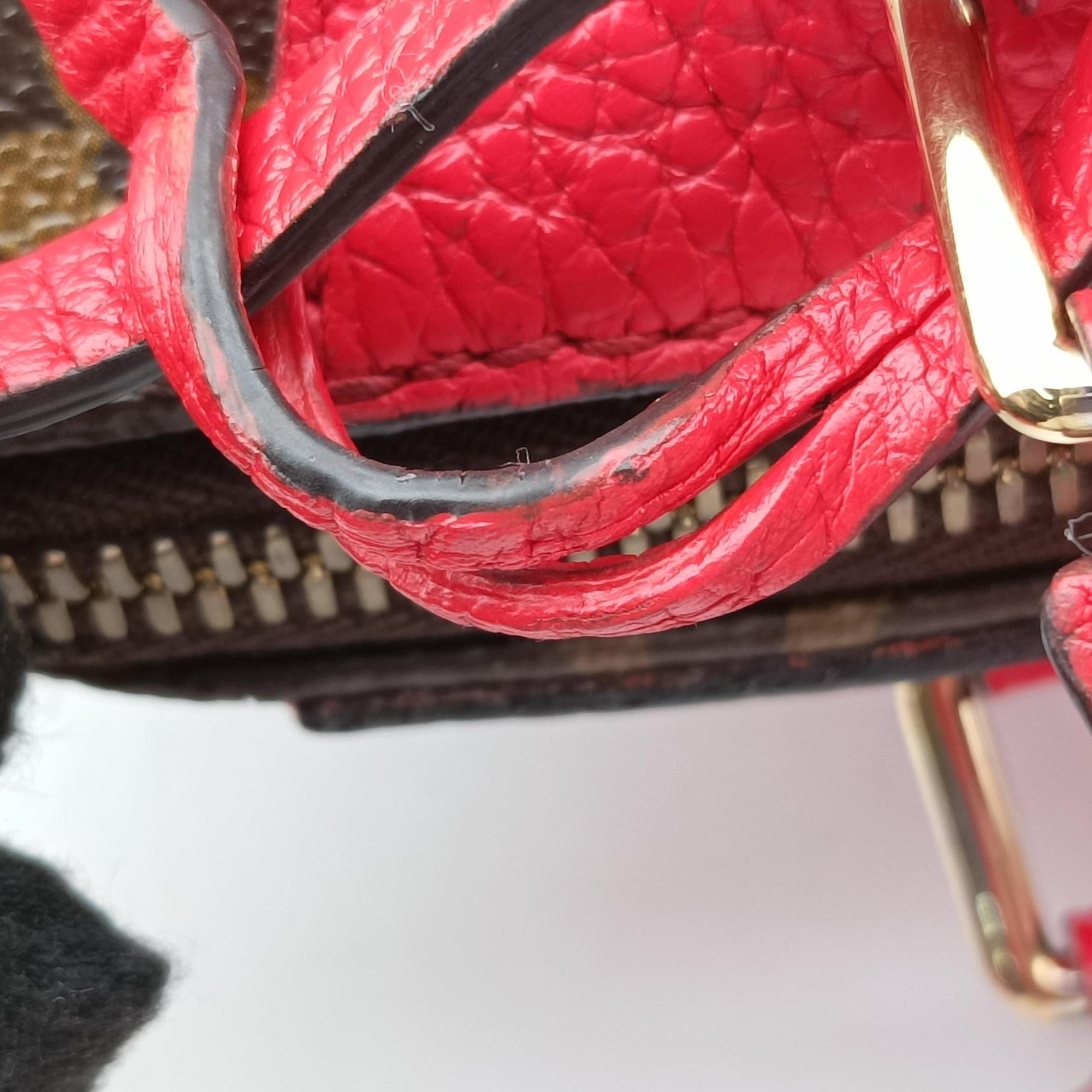 Secondhand Louis Vuitton RETIRO PM brown×CERISE Monogram Canvas×calf leather M40546 shoulderbag | stylenewstar