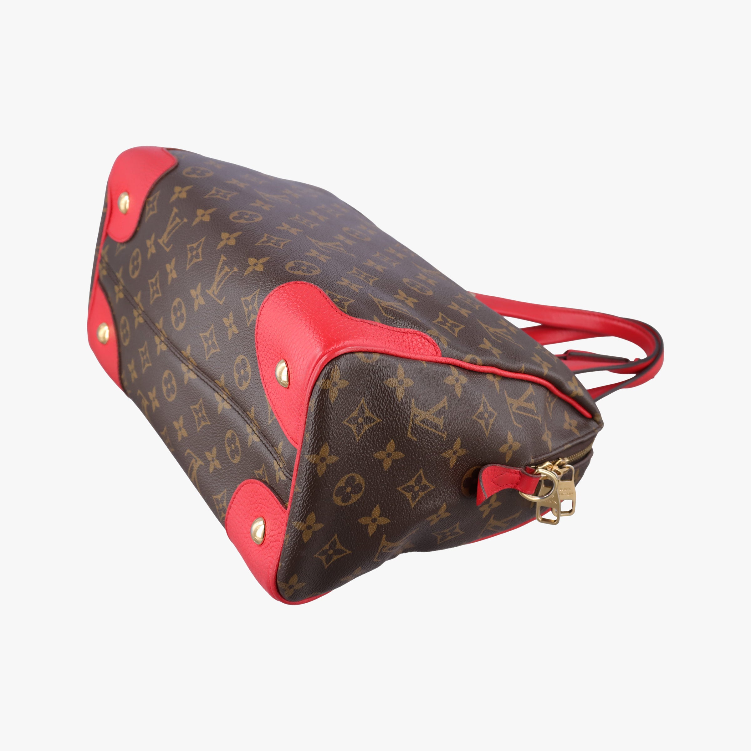 Secondhand Louis Vuitton RETIRO PM brown×CERISE Monogram Canvas×calf leather M40546 shoulderbag | stylenewstar