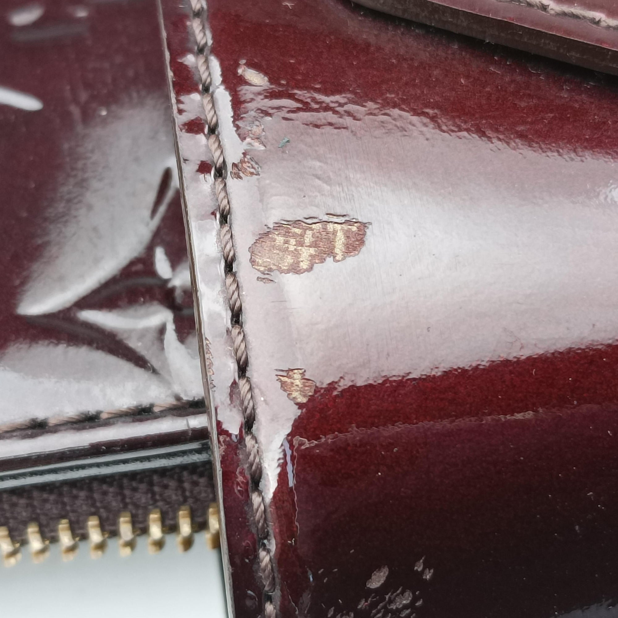 Pre-owned Louis Vuitton MELROSE AVENUE AMARANTE Vernis M93757 handbag | stylenewstar