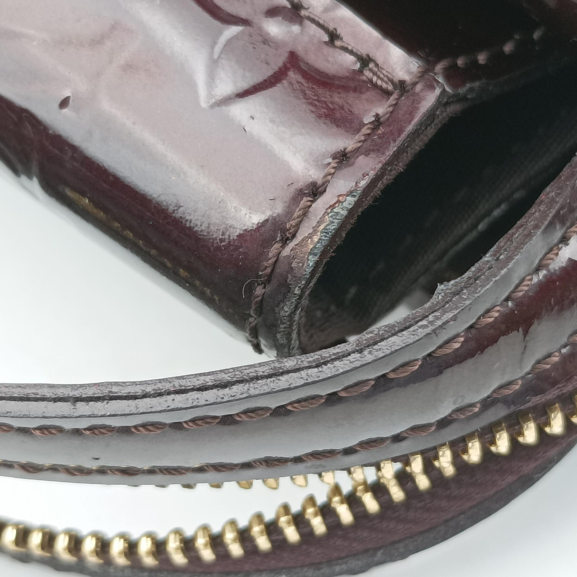 Pre-owned Louis Vuitton MELROSE AVENUE AMARANTE Vernis M93757 handbag | stylenewstar