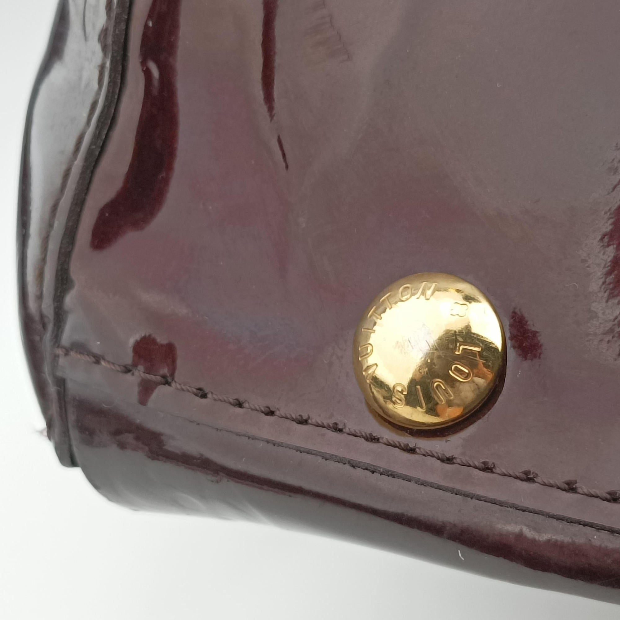 Pre-owned Louis Vuitton MELROSE AVENUE AMARANTE Vernis M93757 handbag | stylenewstar