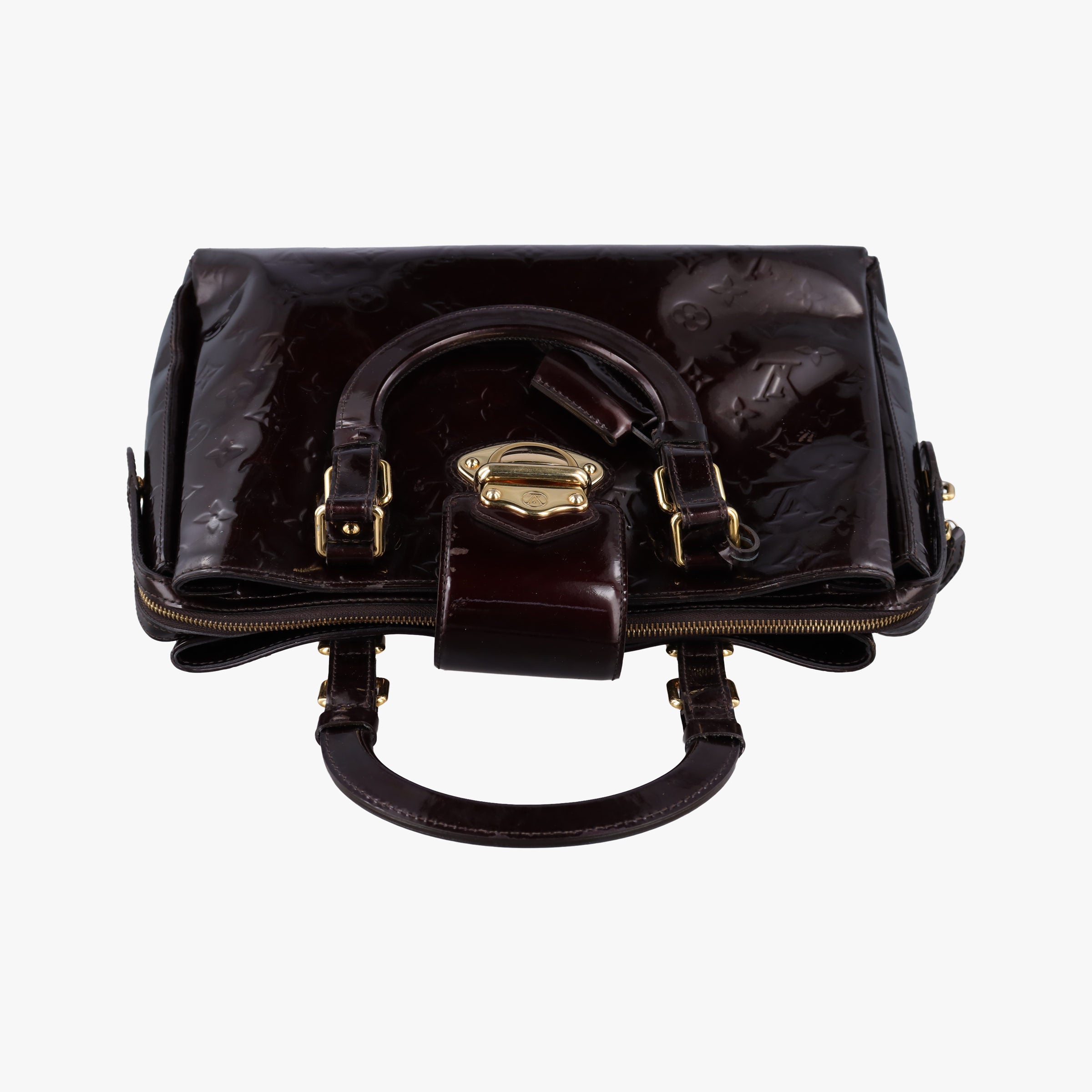 Pre-owned Louis Vuitton MELROSE AVENUE AMARANTE Vernis M93757 handbag | stylenewstar