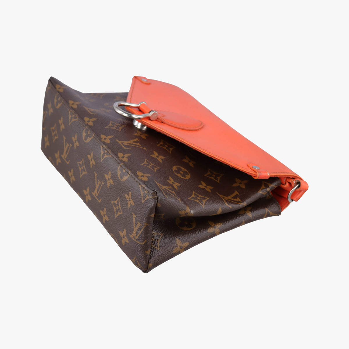 Secondhand Louis Vuitton SAINT MICHEL Monogram/Brown x Orange Monogram Canvas×epi  shoulderbag | stylenewstar
