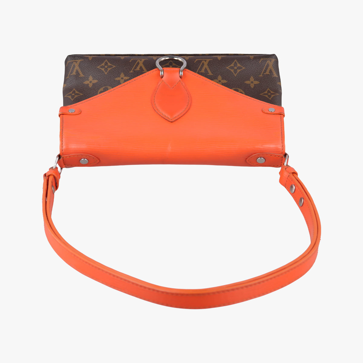 Secondhand Louis Vuitton SAINT MICHEL Monogram/Brown x Orange Monogram Canvas×epi  shoulderbag | stylenewstar