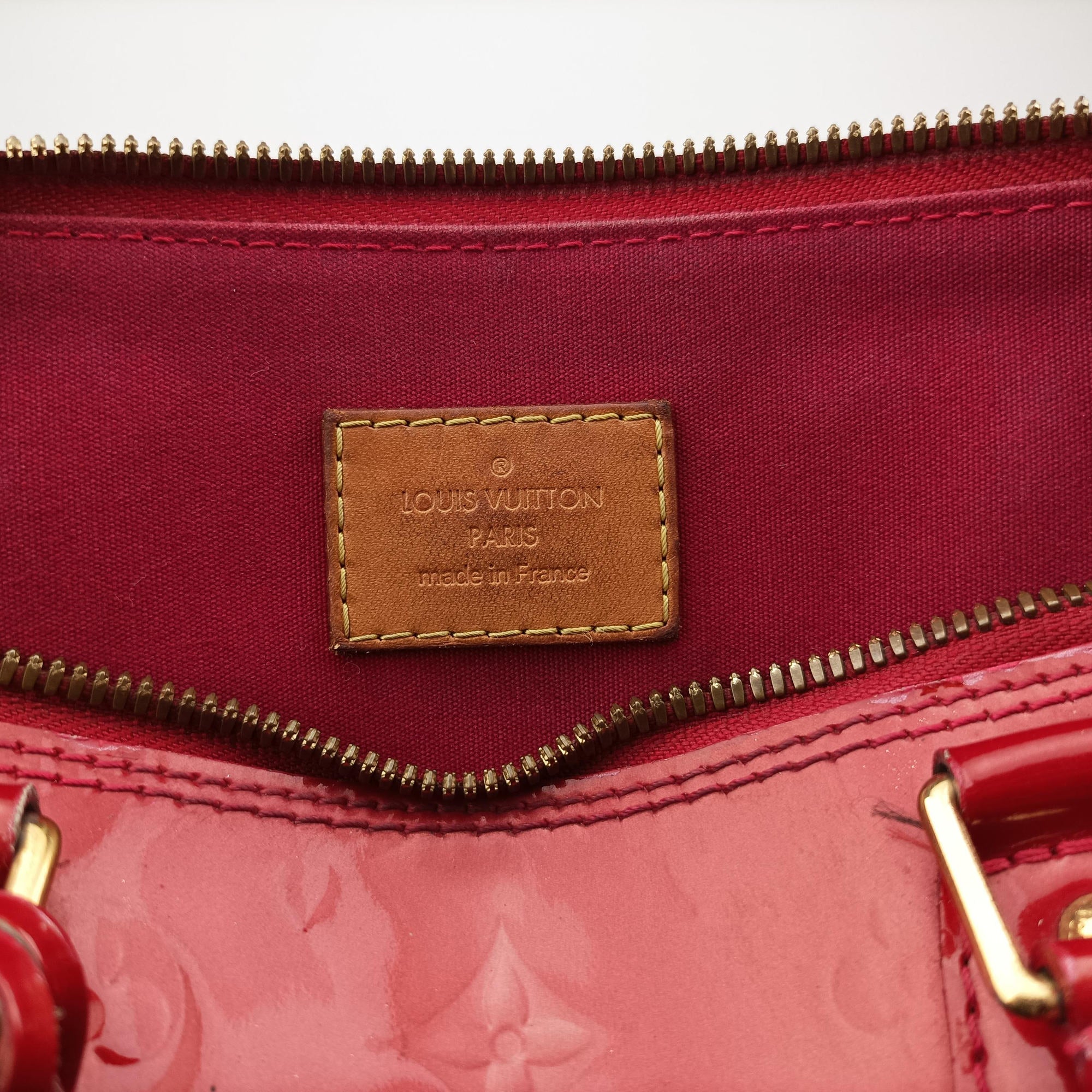 Pre-owned Louis Vuitton Alma PM pomme d'amour Vernis M90096 handbag | stylenewstar