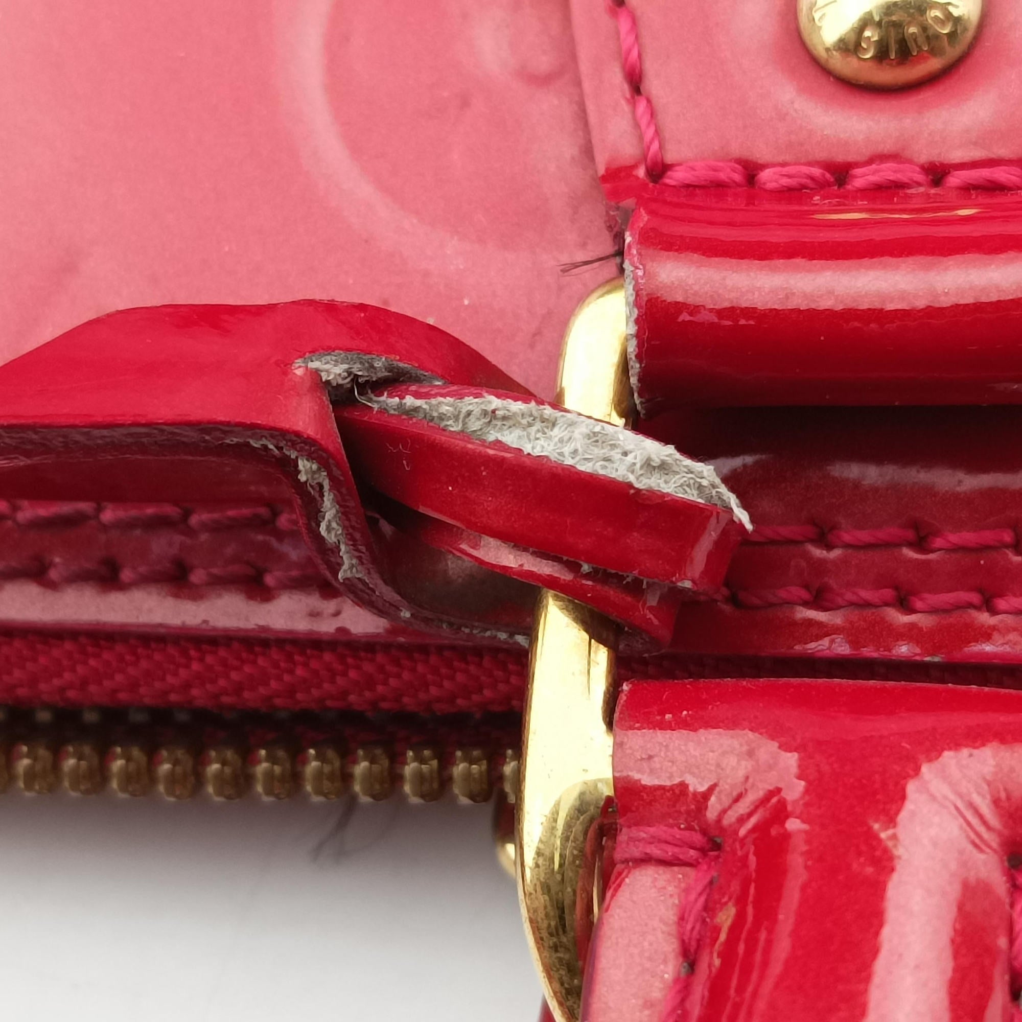 Pre-owned Louis Vuitton Alma PM pomme d'amour Vernis M90096 handbag | stylenewstar