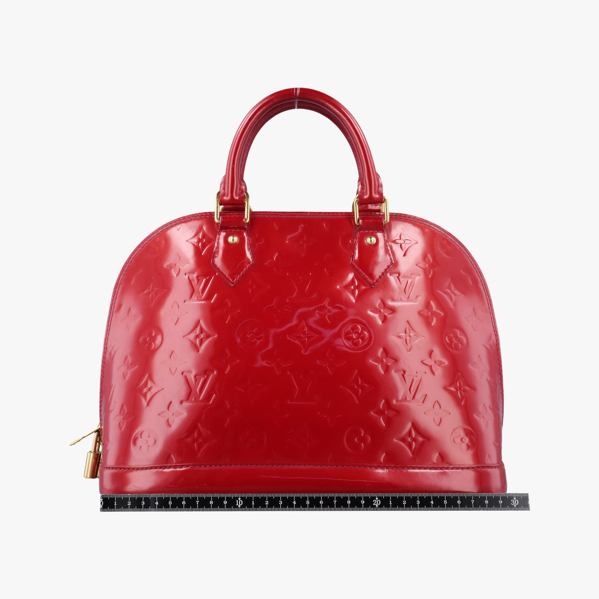 Pre-owned Louis Vuitton Alma PM pomme d'amour Vernis M90096 handbag | stylenewstar