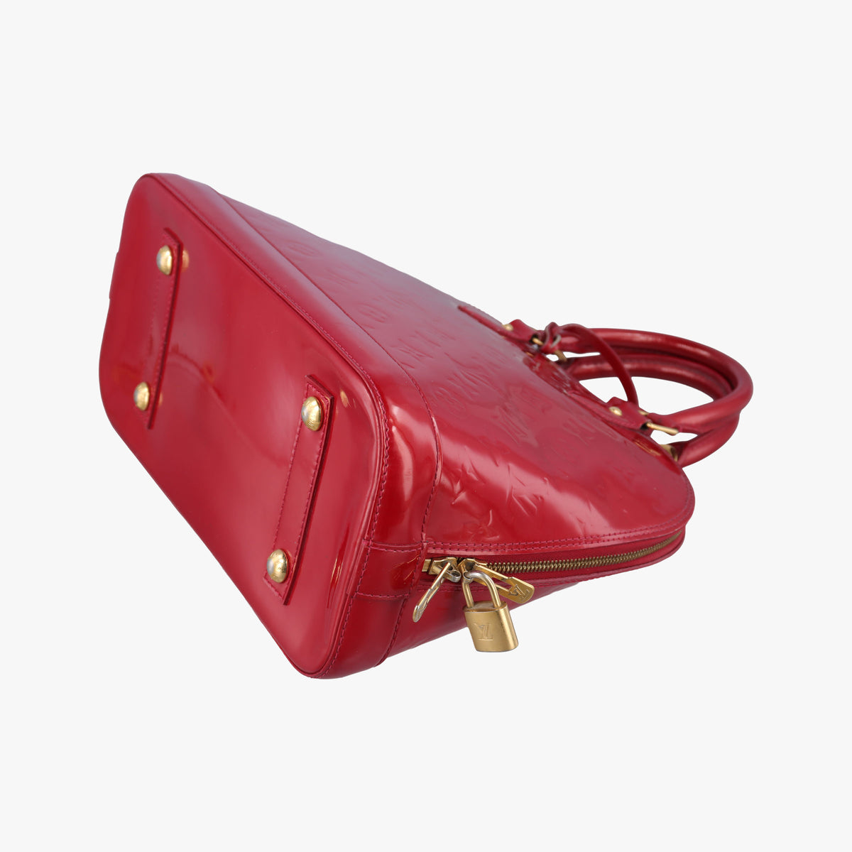 Pre-owned Louis Vuitton Alma PM pomme d'amour Vernis M90096 handbag | stylenewstar