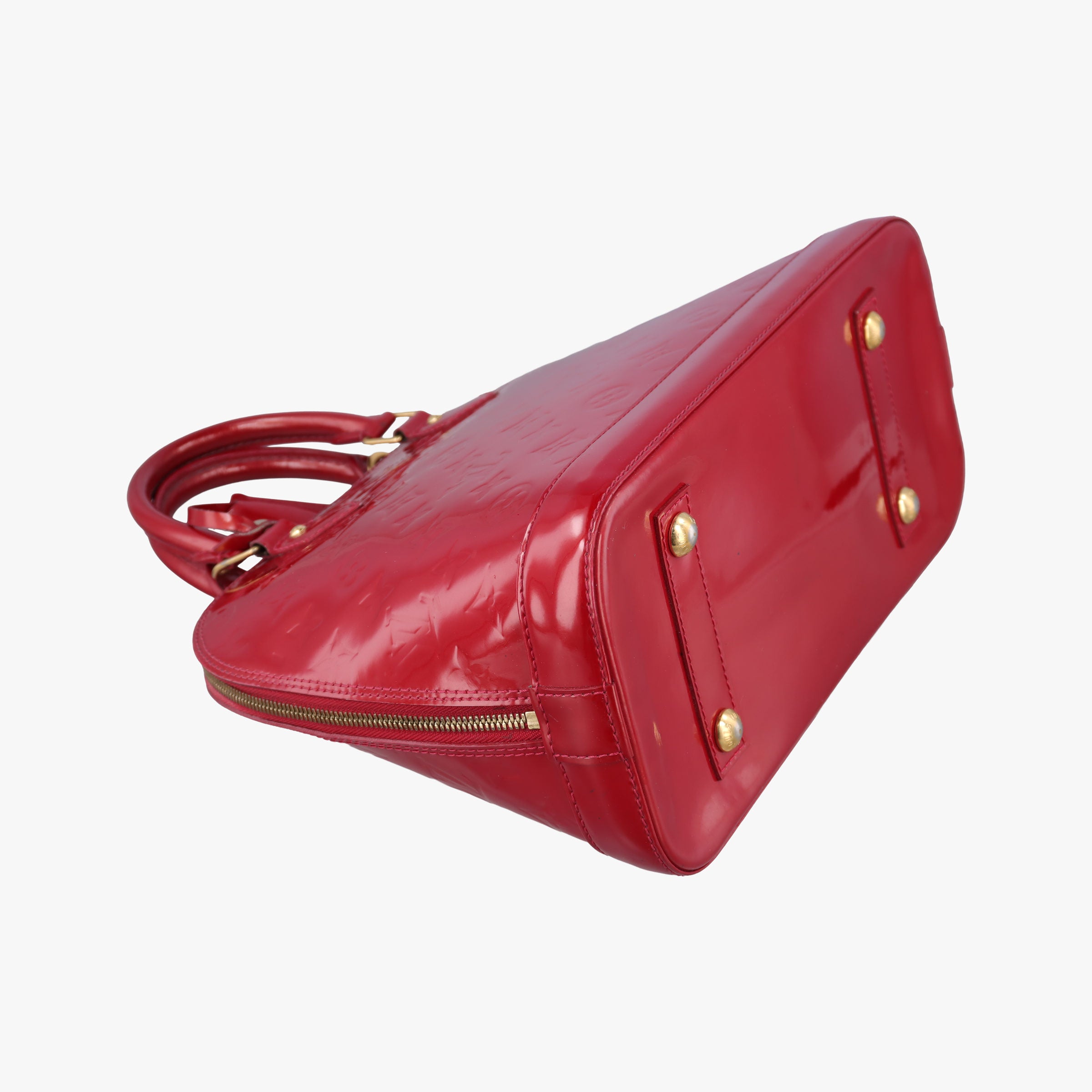 Pre-owned Louis Vuitton Alma PM pomme d'amour Vernis M90096 handbag | stylenewstar