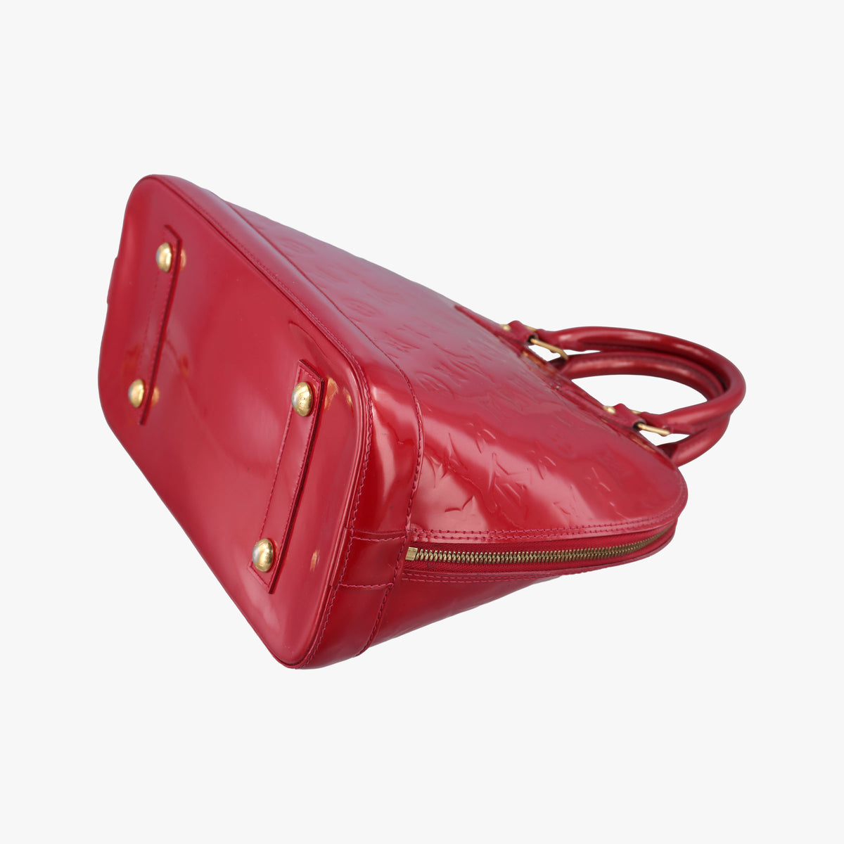 Pre-owned Louis Vuitton Alma PM pomme d'amour Vernis M90096 handbag | stylenewstar