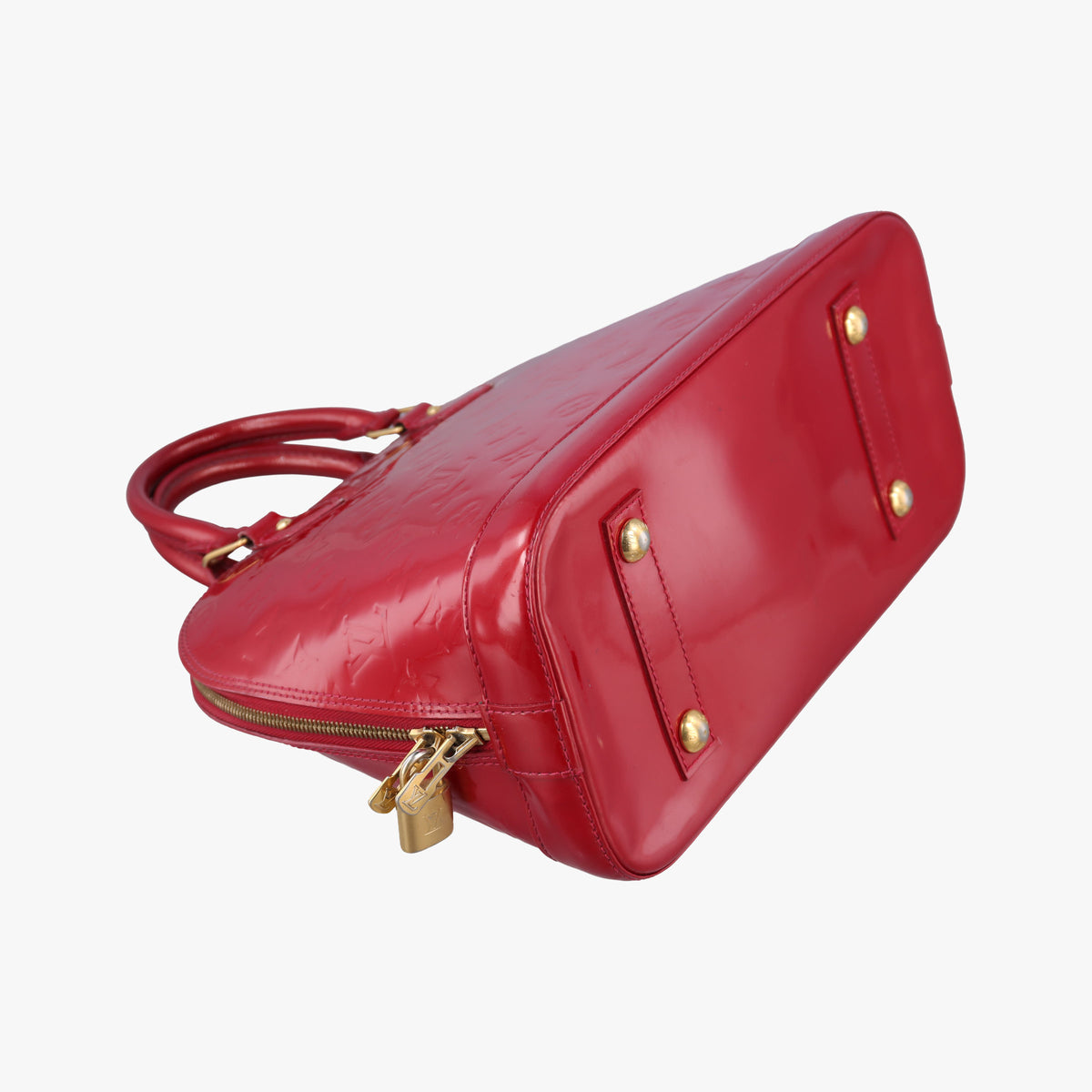 Pre-owned Louis Vuitton Alma PM pomme d'amour Vernis M90096 handbag | stylenewstar