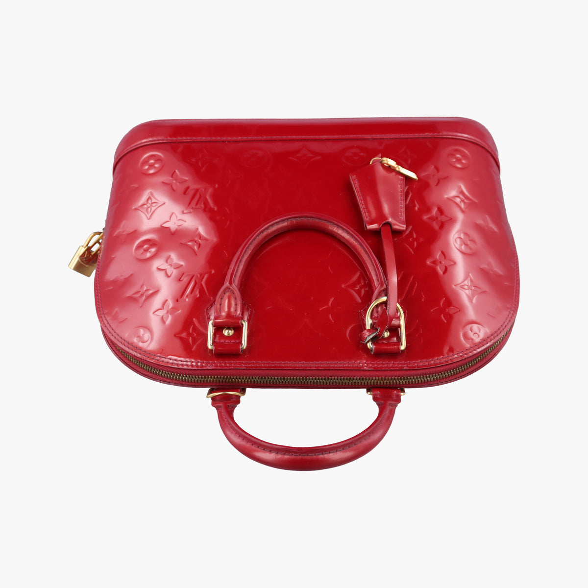 Pre-owned Louis Vuitton Alma PM pomme d'amour Vernis M90096 handbag | stylenewstar