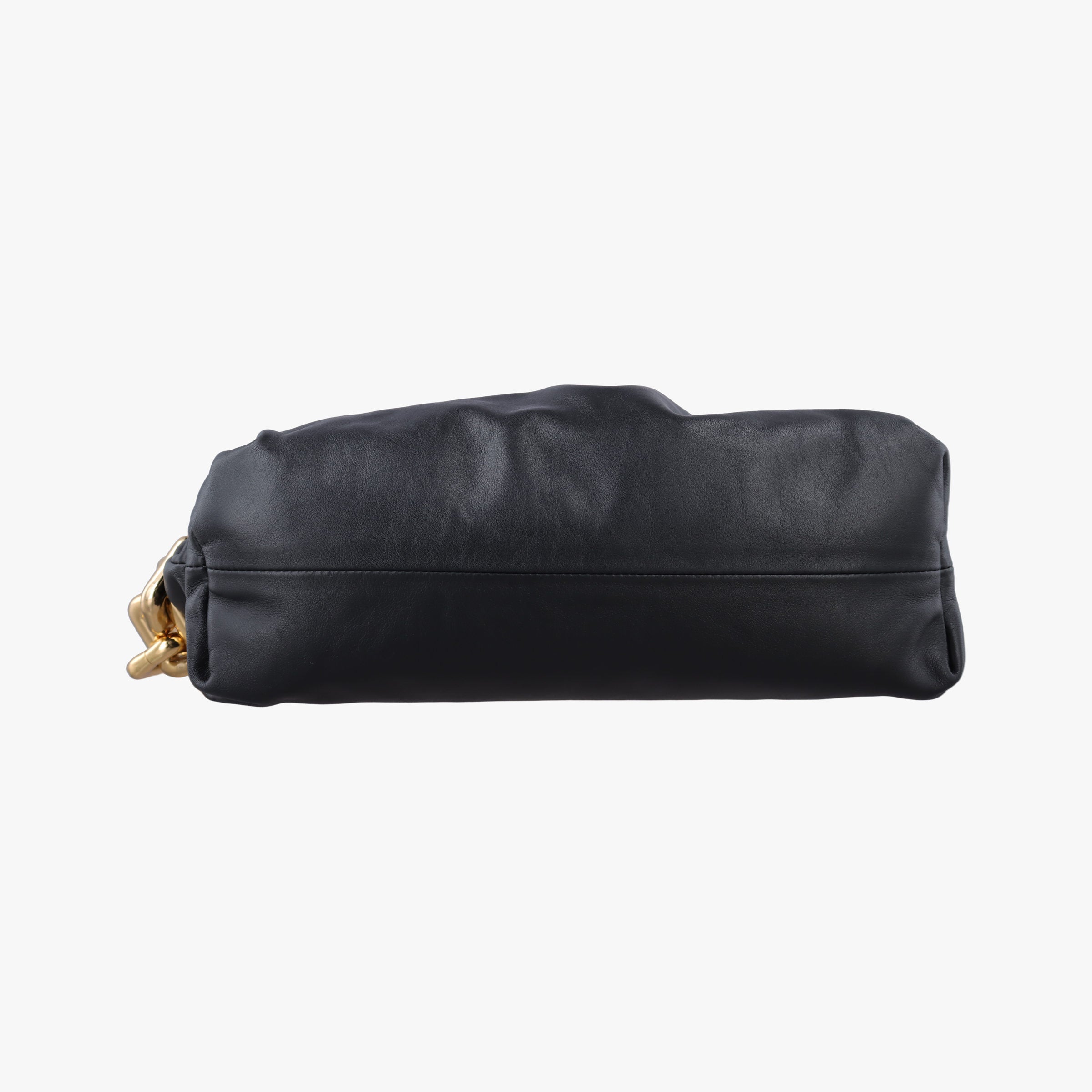 Pre-owned Bottega Veneta THE Chain Pouch Black lambskin  shoulderbag | stylenewstar