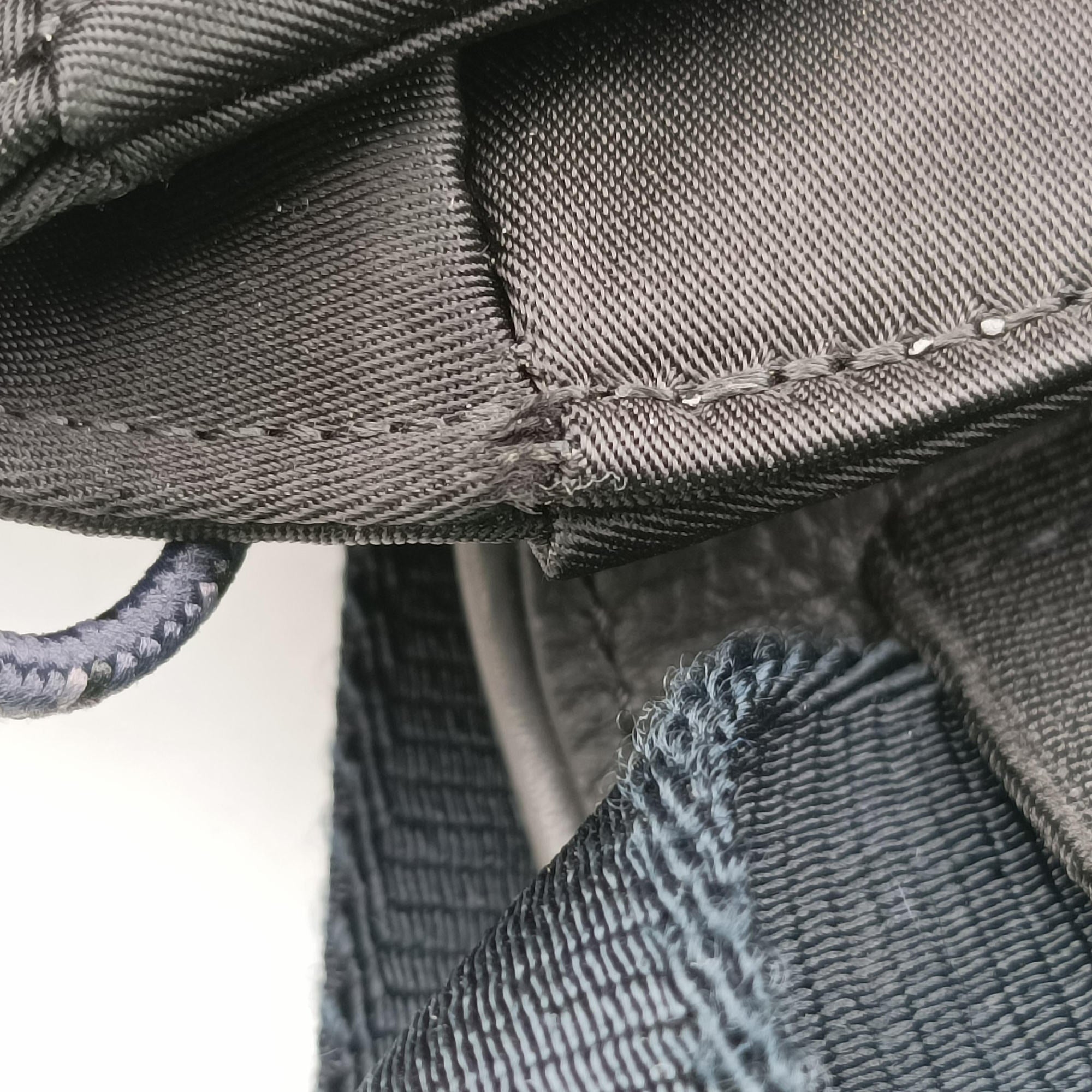 Secondhand Christian Dior saddle Black Leather×Nylon  shoulderbag | stylenewstar