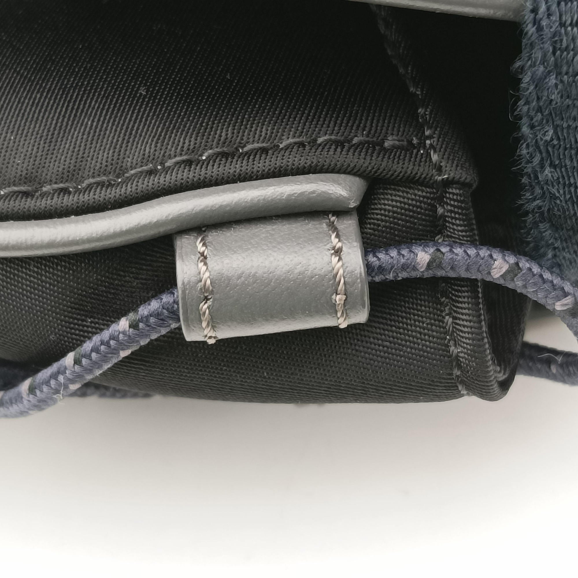 Secondhand Christian Dior saddle Black Leather×Nylon  shoulderbag | stylenewstar