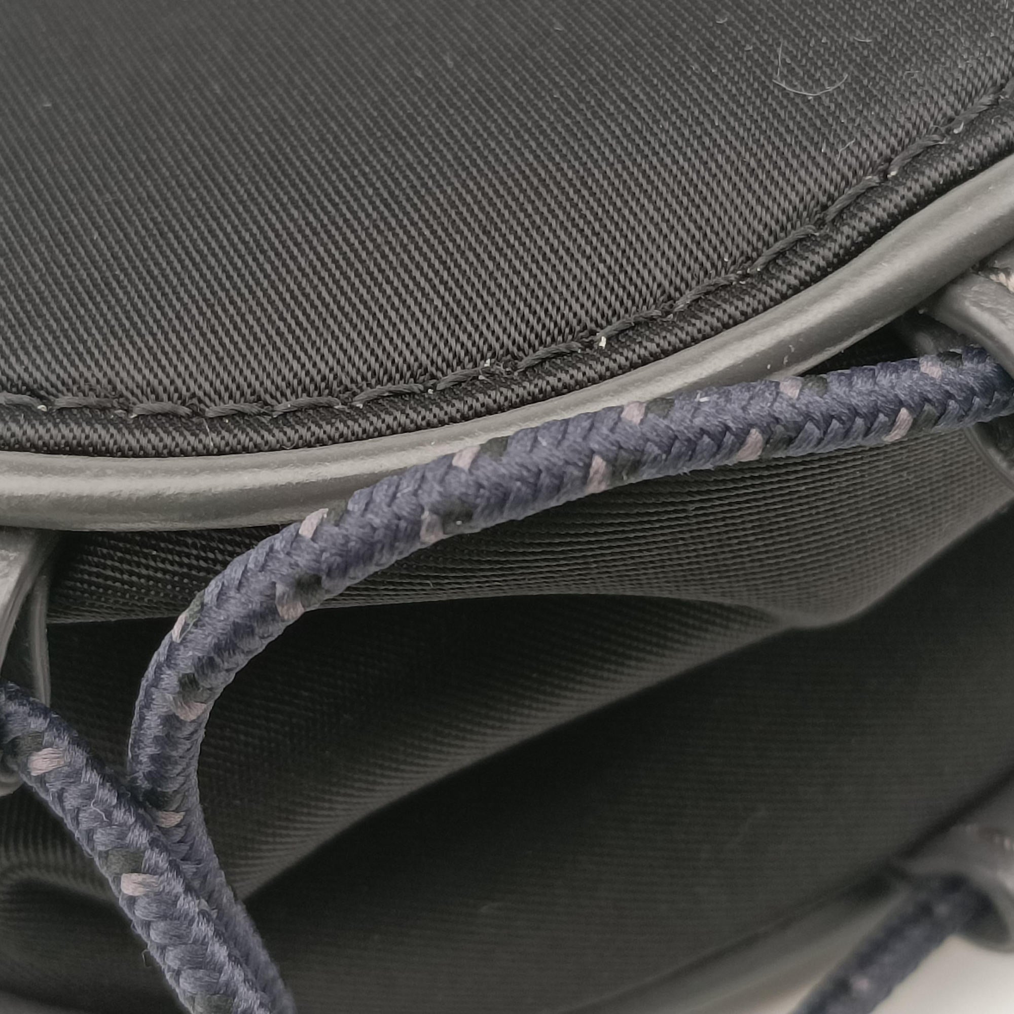 Secondhand Christian Dior saddle Black Leather×Nylon  shoulderbag | stylenewstar