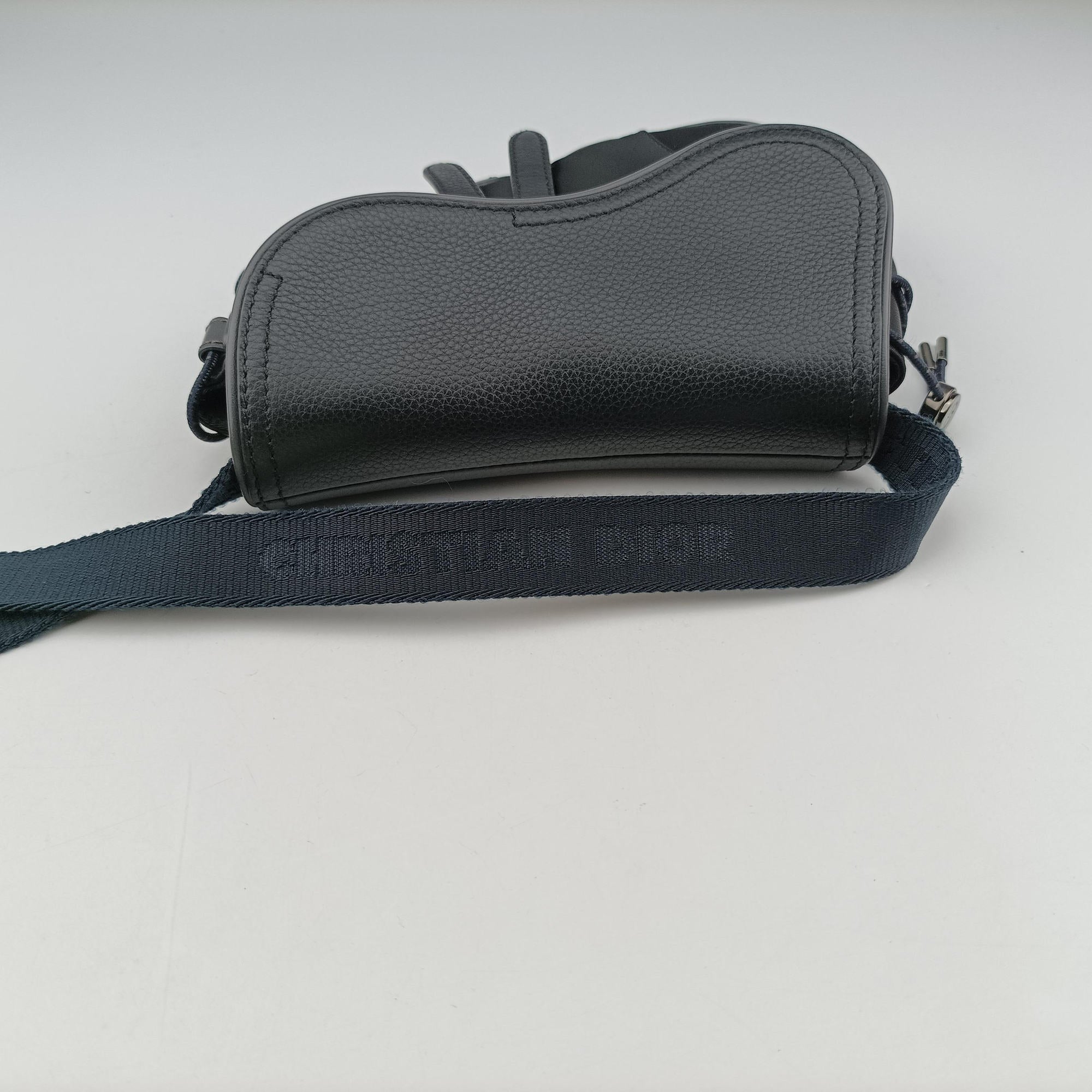Secondhand Christian Dior saddle Black Leather×Nylon  shoulderbag | stylenewstar