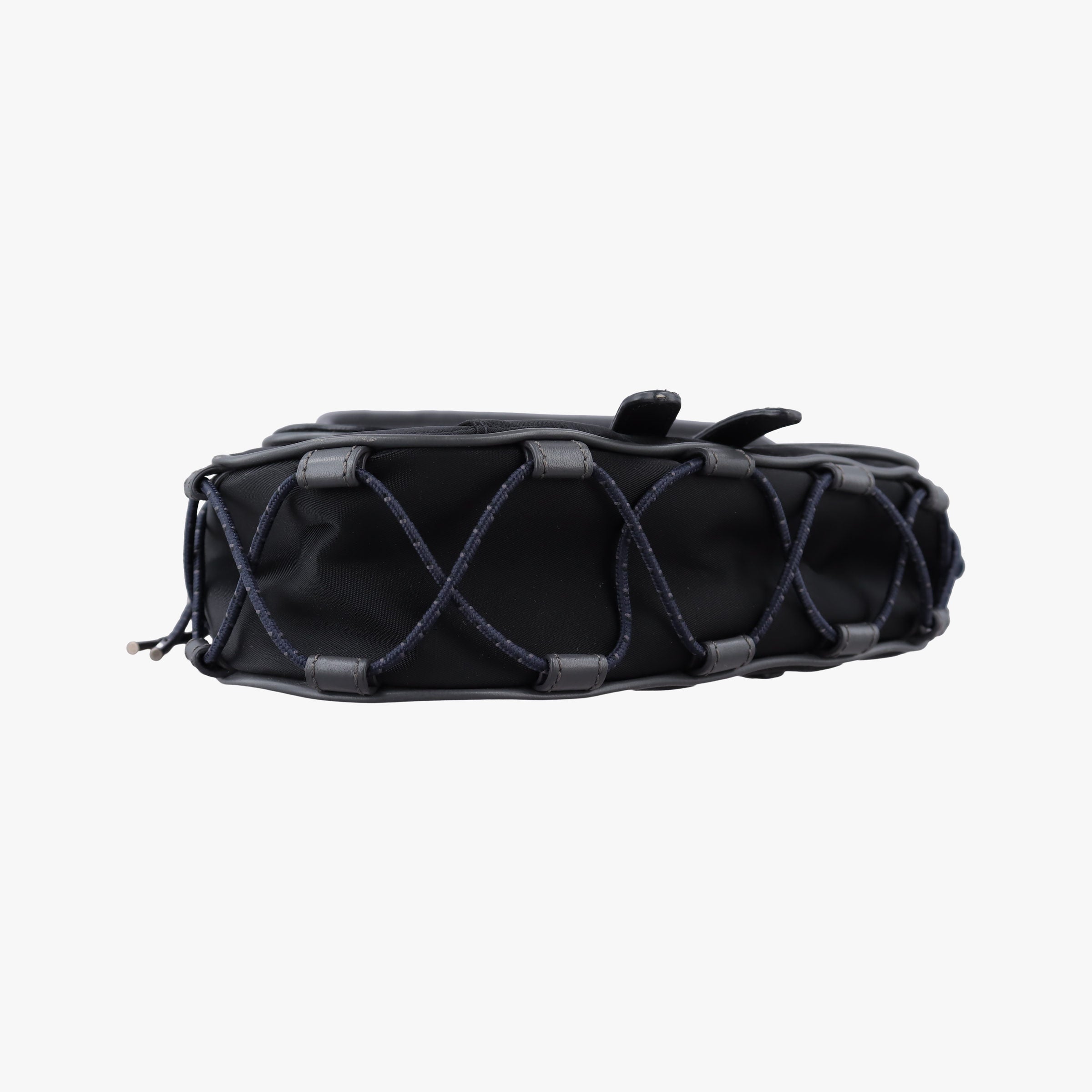 Secondhand Christian Dior saddle Black Leather×Nylon  shoulderbag | stylenewstar