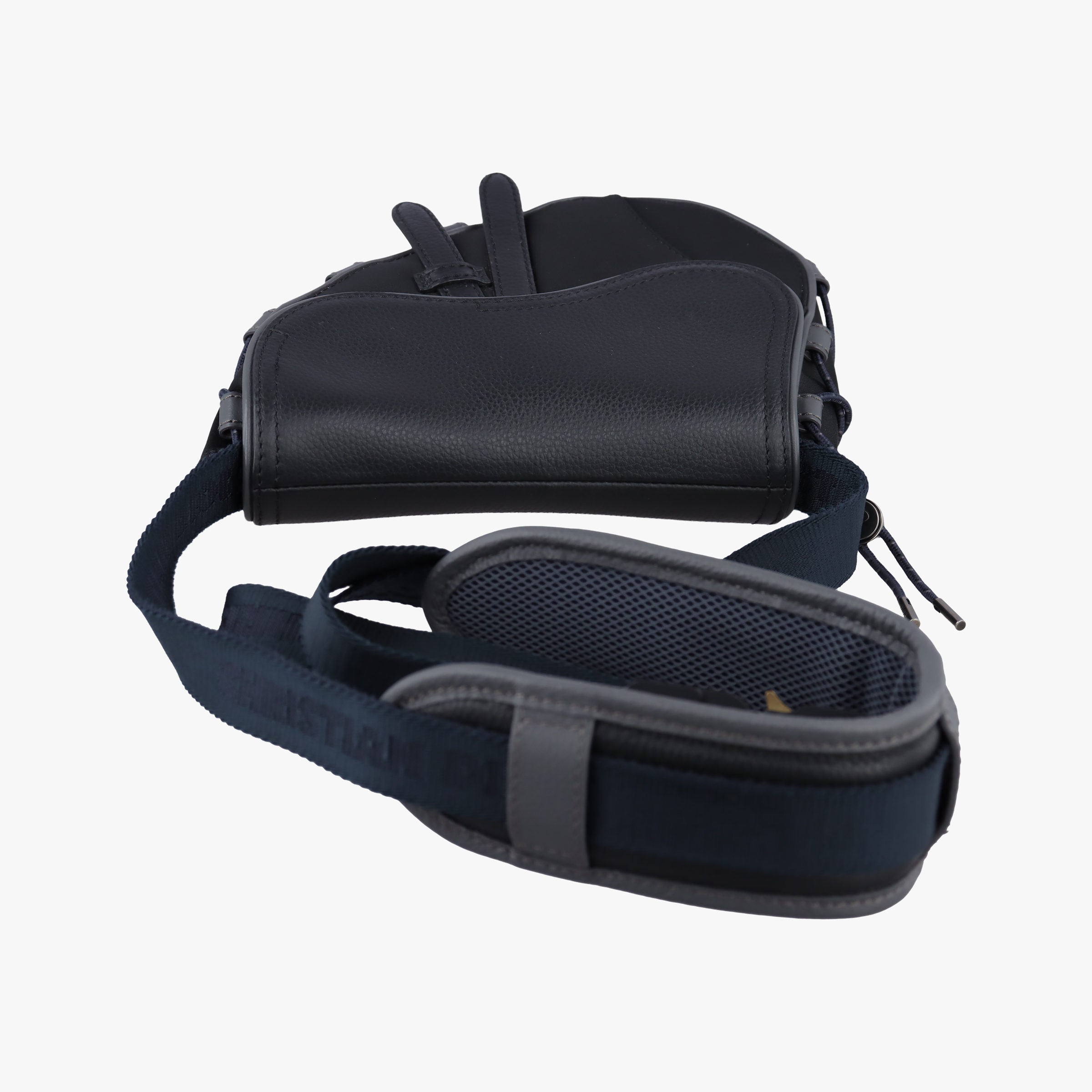 Secondhand Christian Dior saddle Black Leather×Nylon  shoulderbag | stylenewstar