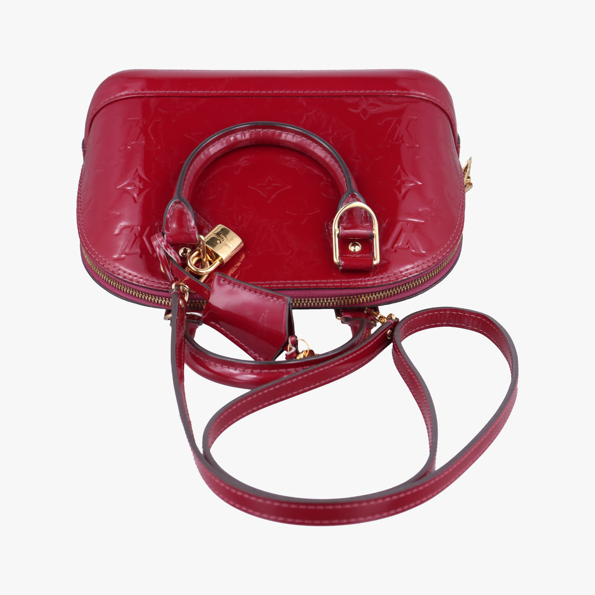 Secondhand Louis Vuitton Alma BB pomme d'amour Vernis M91606 shoulderbag | stylenewstar