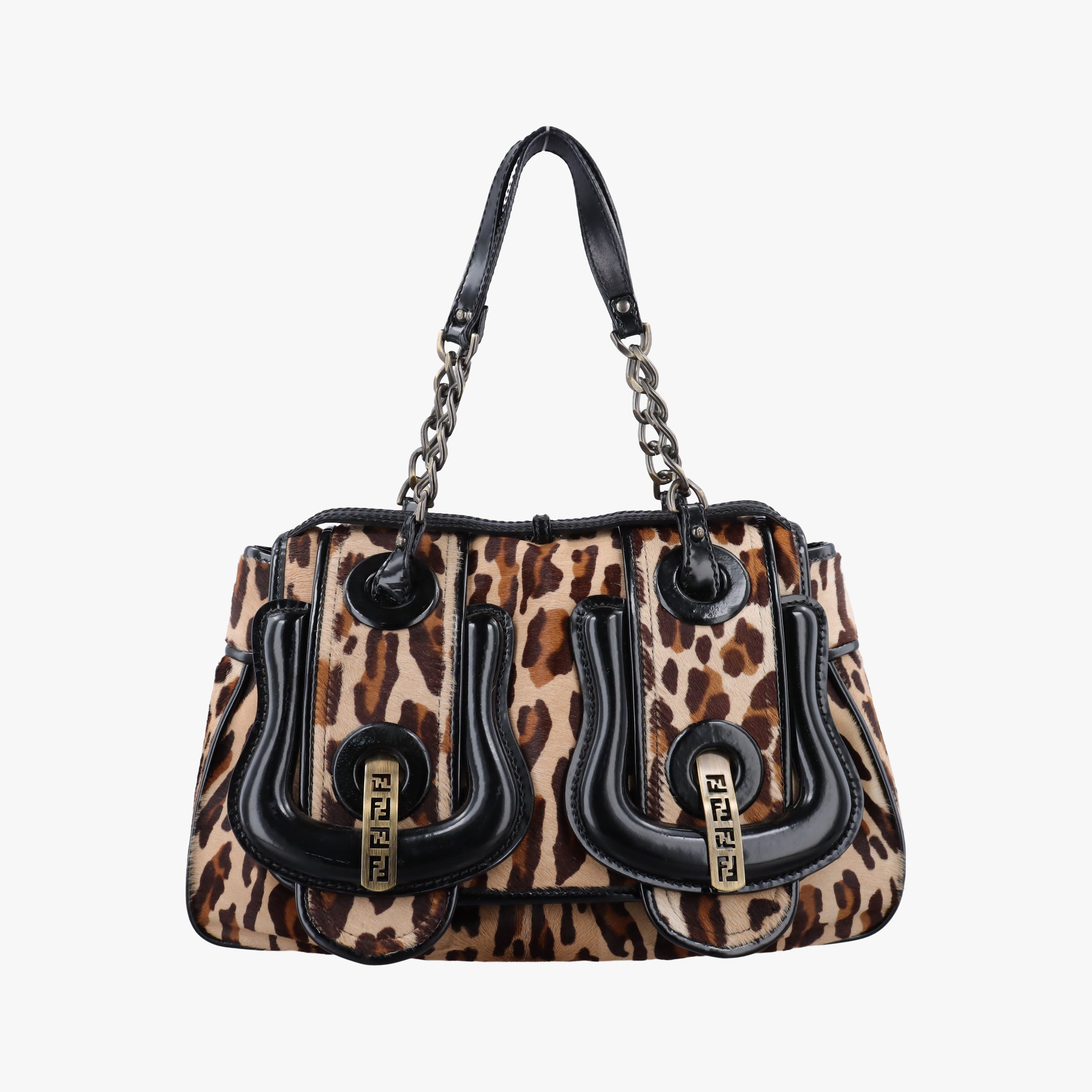 Pre-owned Fendi B Bag Brown pony hair 8BN165 shoulderbag | stylenewstar