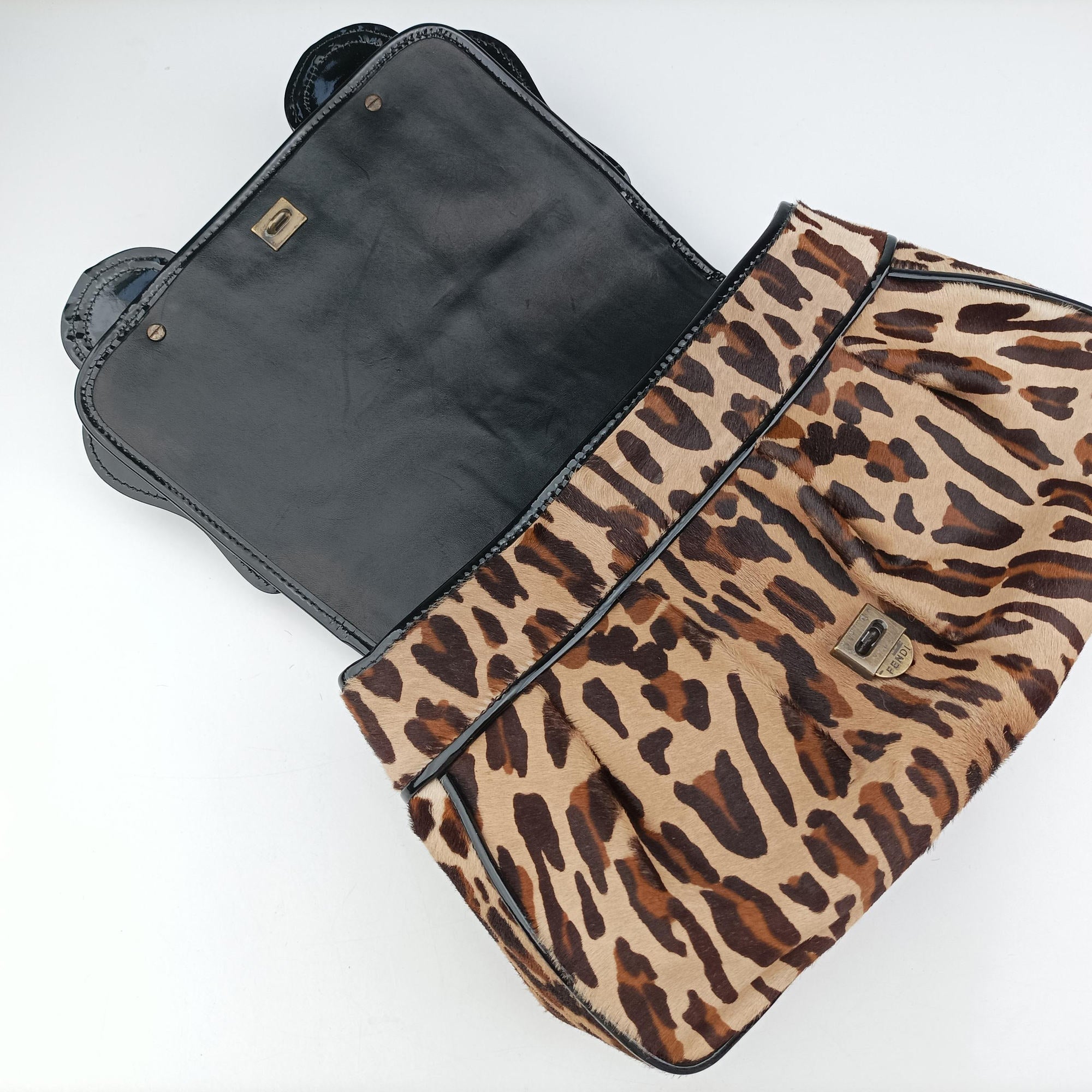 Pre-owned Fendi B Bag Brown pony hair 8BN165 shoulderbag | stylenewstar
