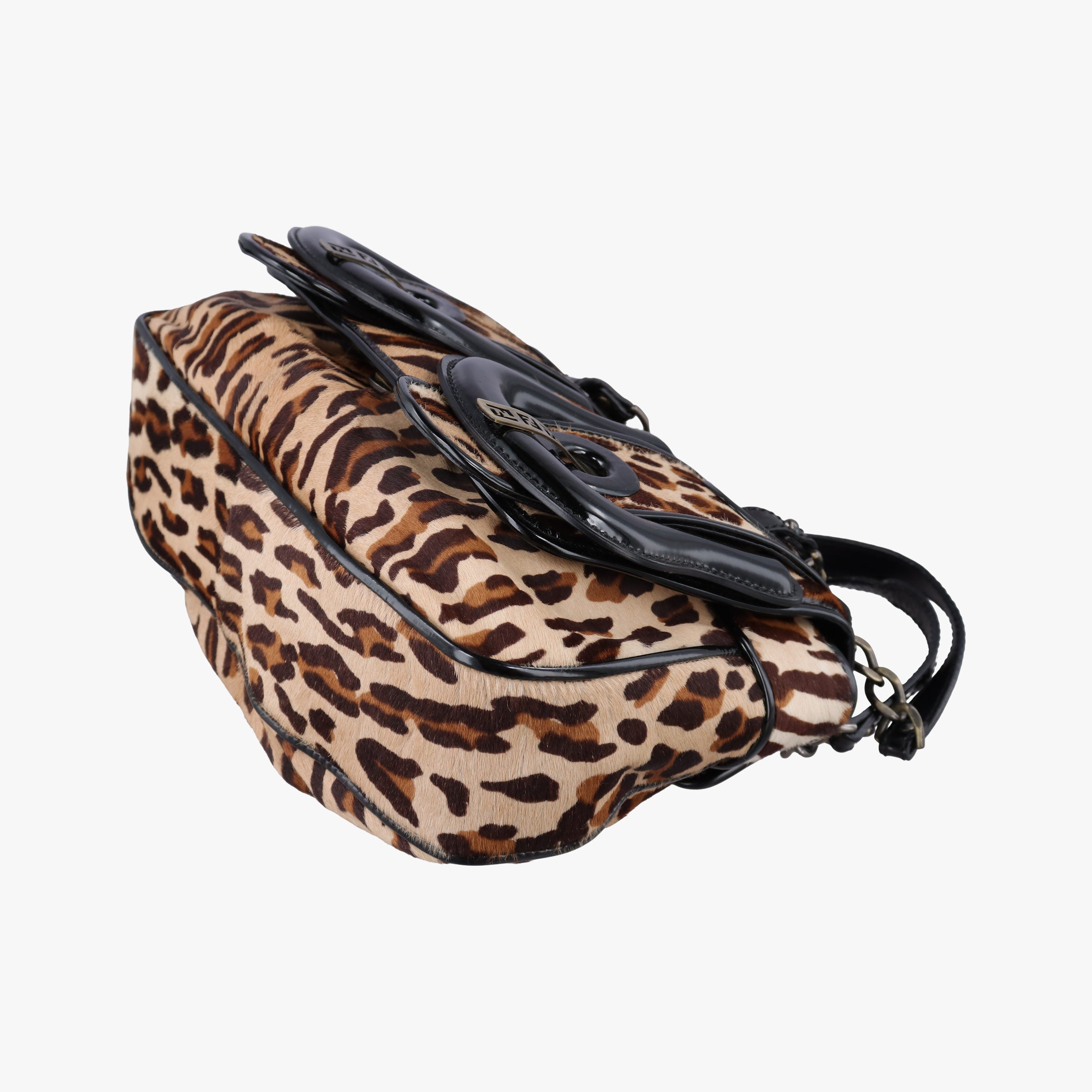 Pre-owned Fendi B Bag Brown pony hair 8BN165 shoulderbag | stylenewstar