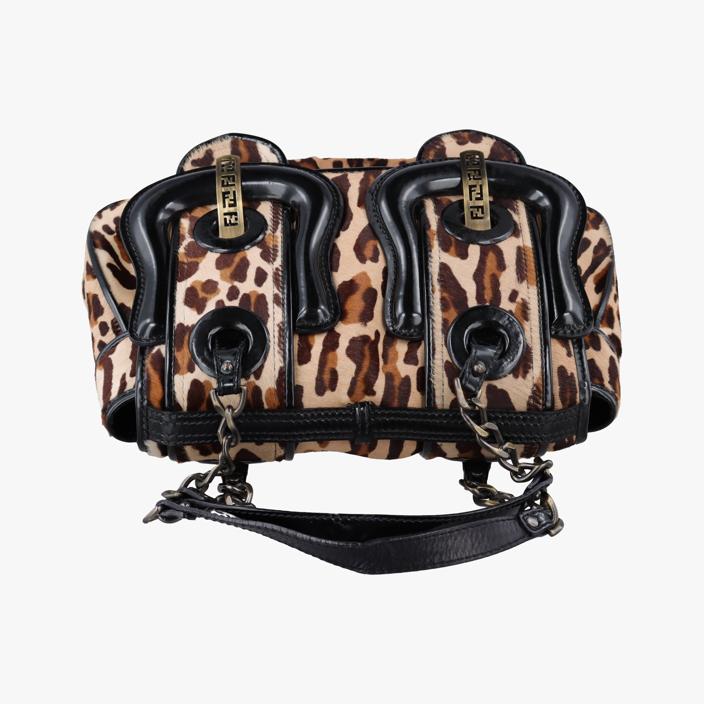 Pre-owned Fendi B Bag Brown pony hair 8BN165 shoulderbag | stylenewstar