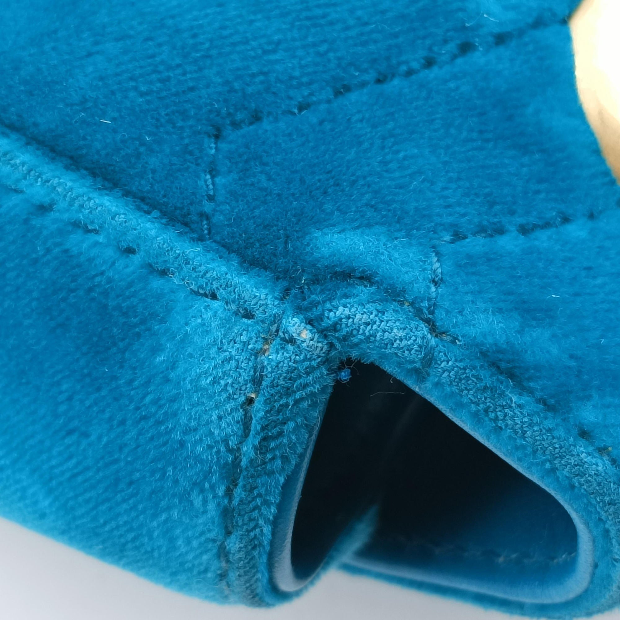 Pre-owned Gucci GG Marmont Blue velour 443497 shoulderbag | stylenewstar