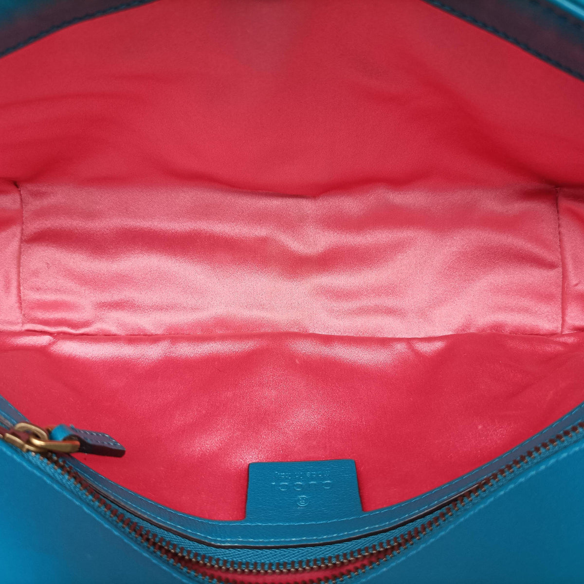 Pre-owned Gucci GG Marmont Blue velour 443497 shoulderbag | stylenewstar