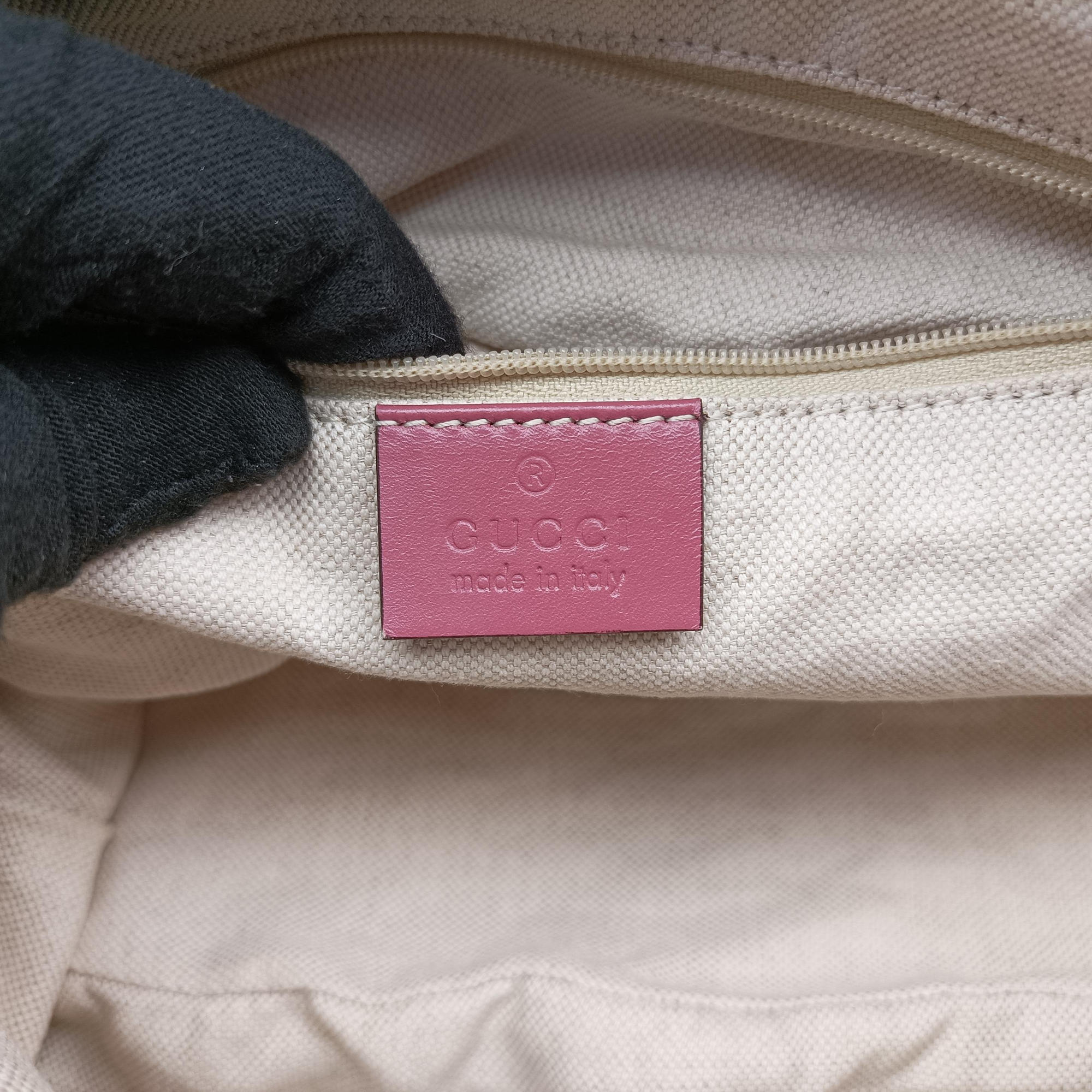 Vintage Gucci Sukey Beige × Pink Canvas×Leather 247902 shoulderbag | stylenewstar