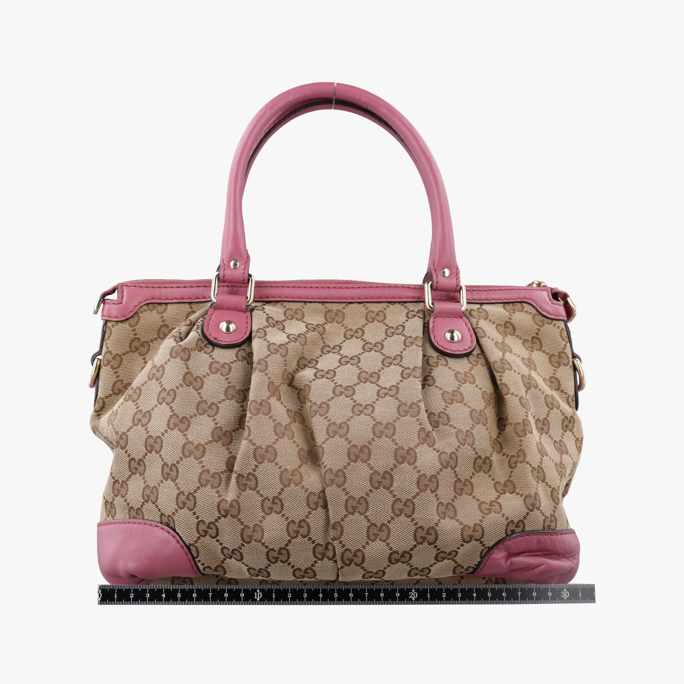 Vintage Gucci Sukey Beige × Pink Canvas×Leather 247902 shoulderbag | stylenewstar