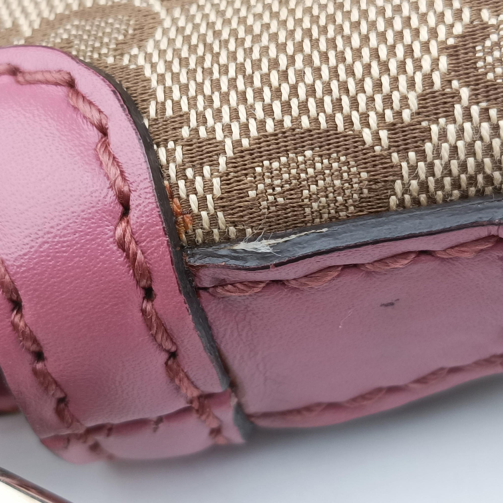 Vintage Gucci Sukey Beige × Pink Canvas×Leather 247902 shoulderbag | stylenewstar