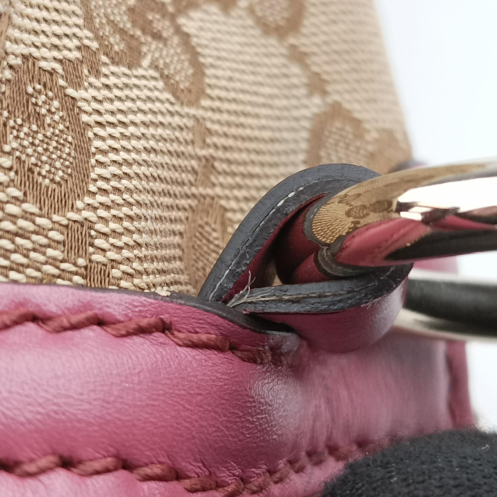 Vintage Gucci Sukey Beige × Pink Canvas×Leather 247902 shoulderbag | stylenewstar