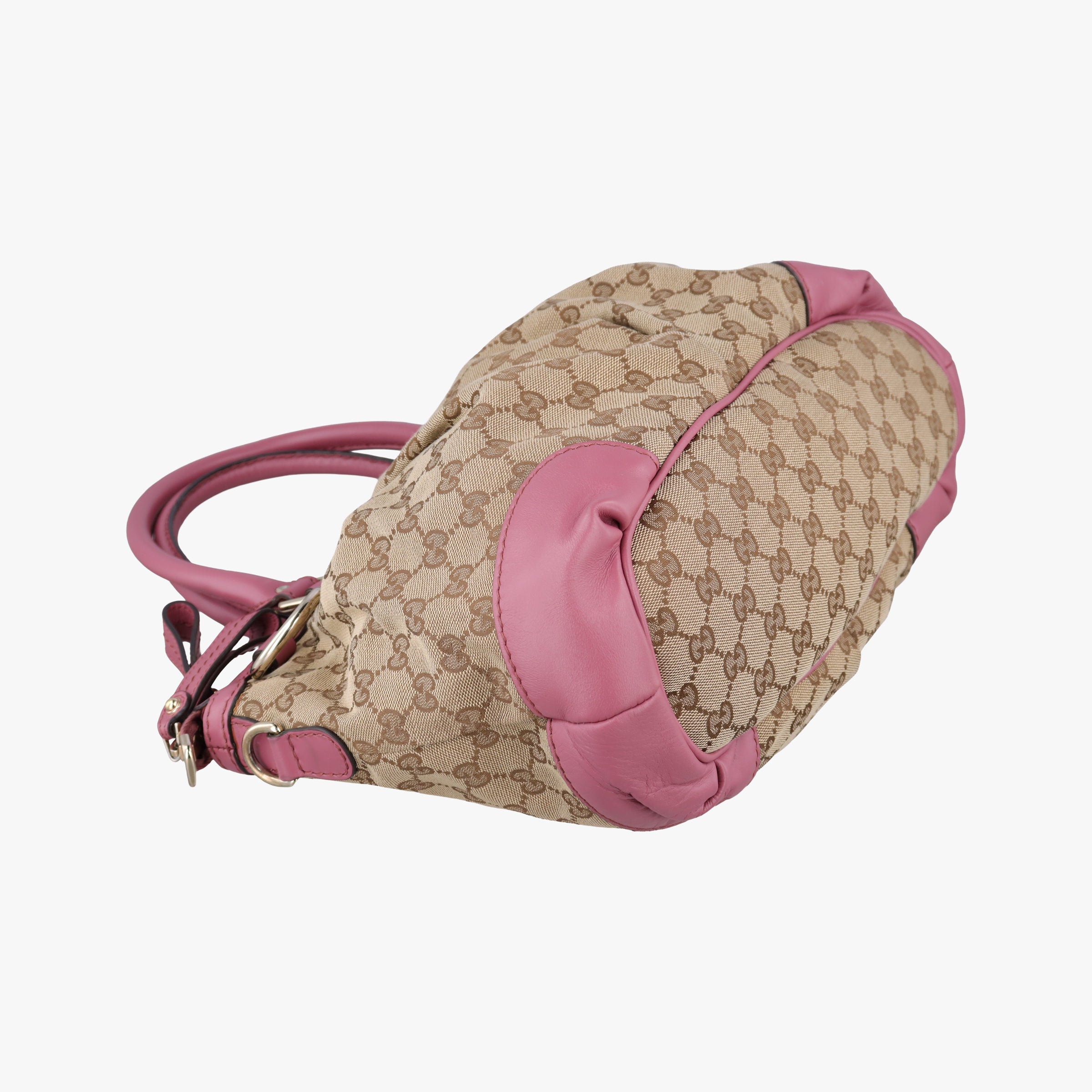 Vintage Gucci Sukey Beige × Pink Canvas×Leather 247902 shoulderbag | stylenewstar