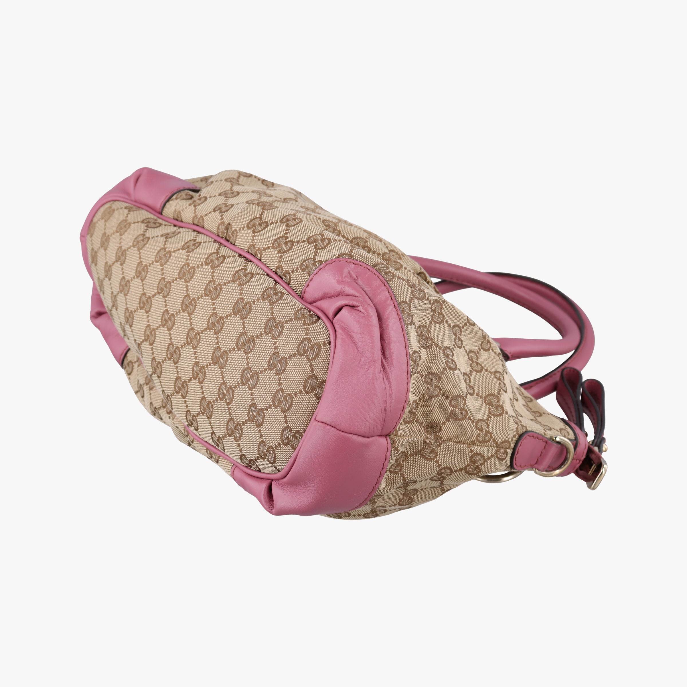 Vintage Gucci Sukey Beige × Pink Canvas×Leather 247902 shoulderbag | stylenewstar