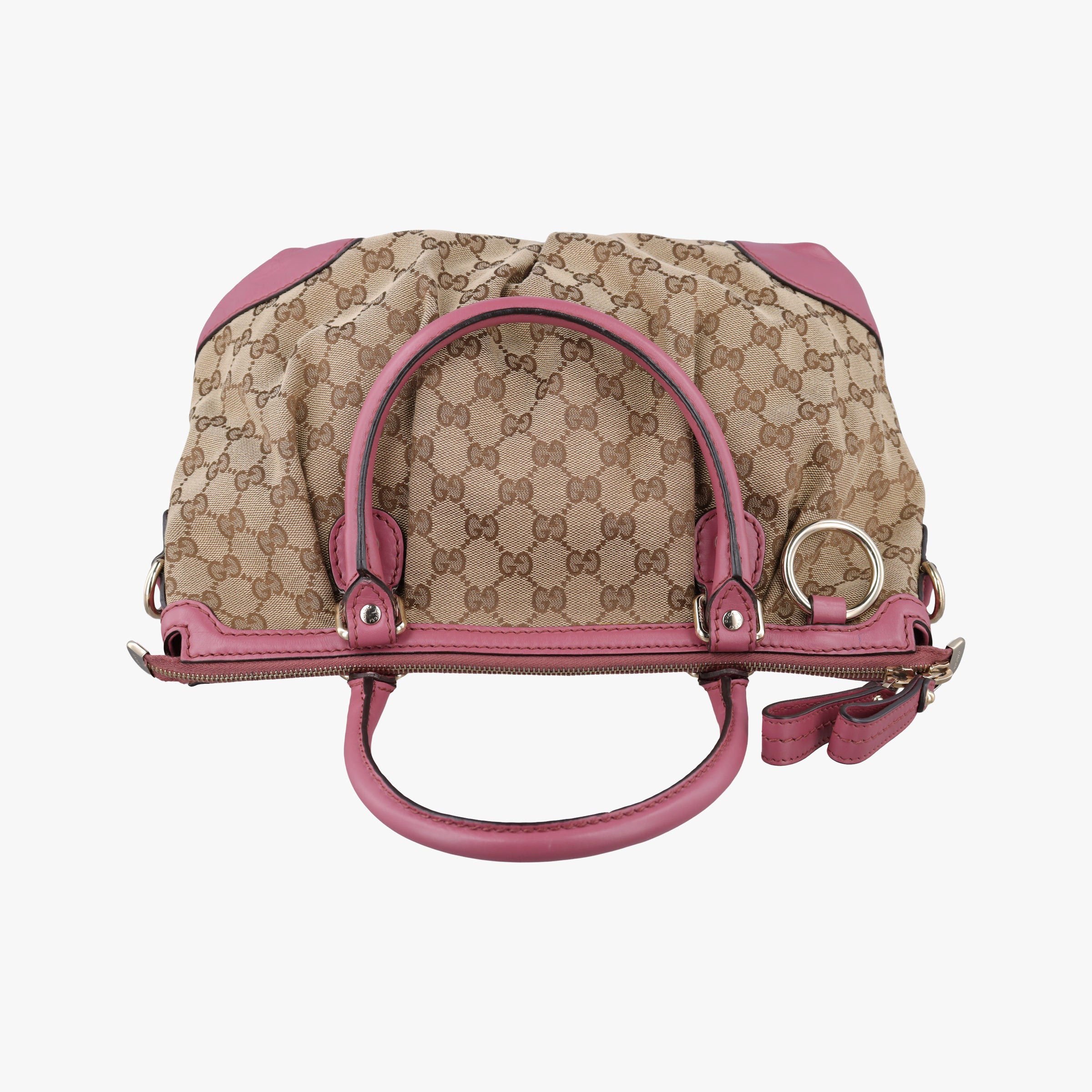 Vintage Gucci Sukey Beige × Pink Canvas×Leather 247902 shoulderbag | stylenewstar