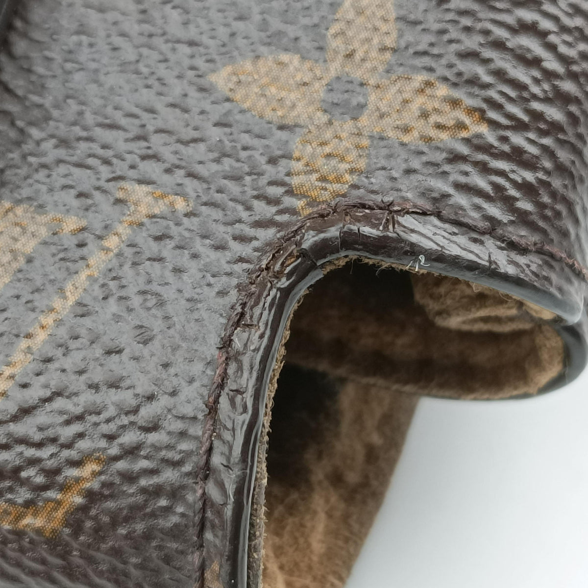 Pre-owned Louis Vuitton MARIGNAN brown×SESAME Monogram Canvas×calf leather M44259 shoulderbag | stylenewstar