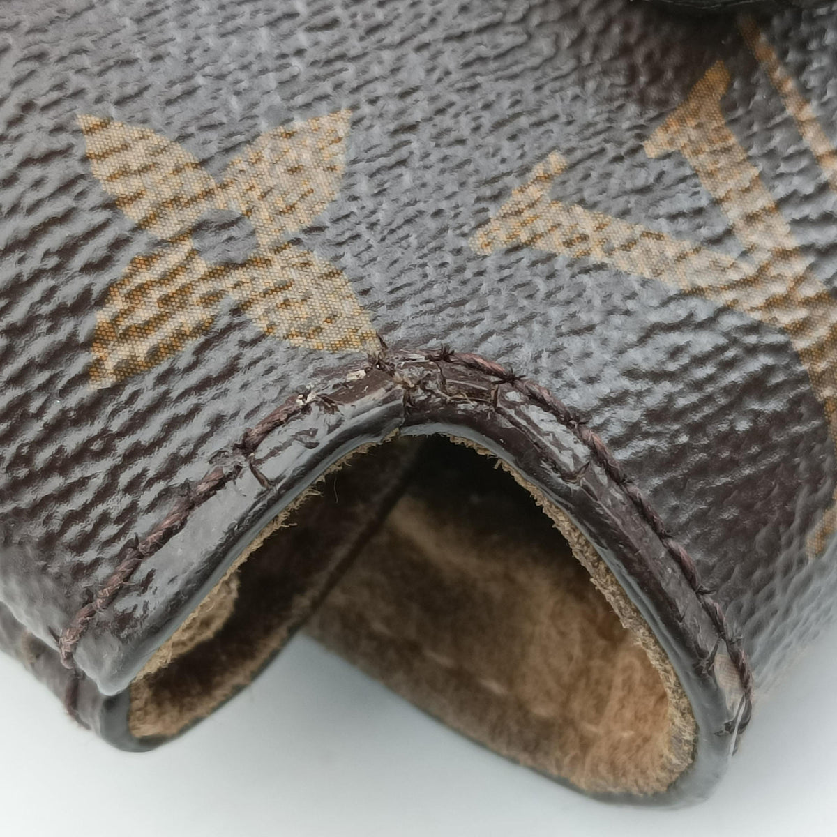 Pre-owned Louis Vuitton MARIGNAN brown×SESAME Monogram Canvas×calf leather M44259 shoulderbag | stylenewstar