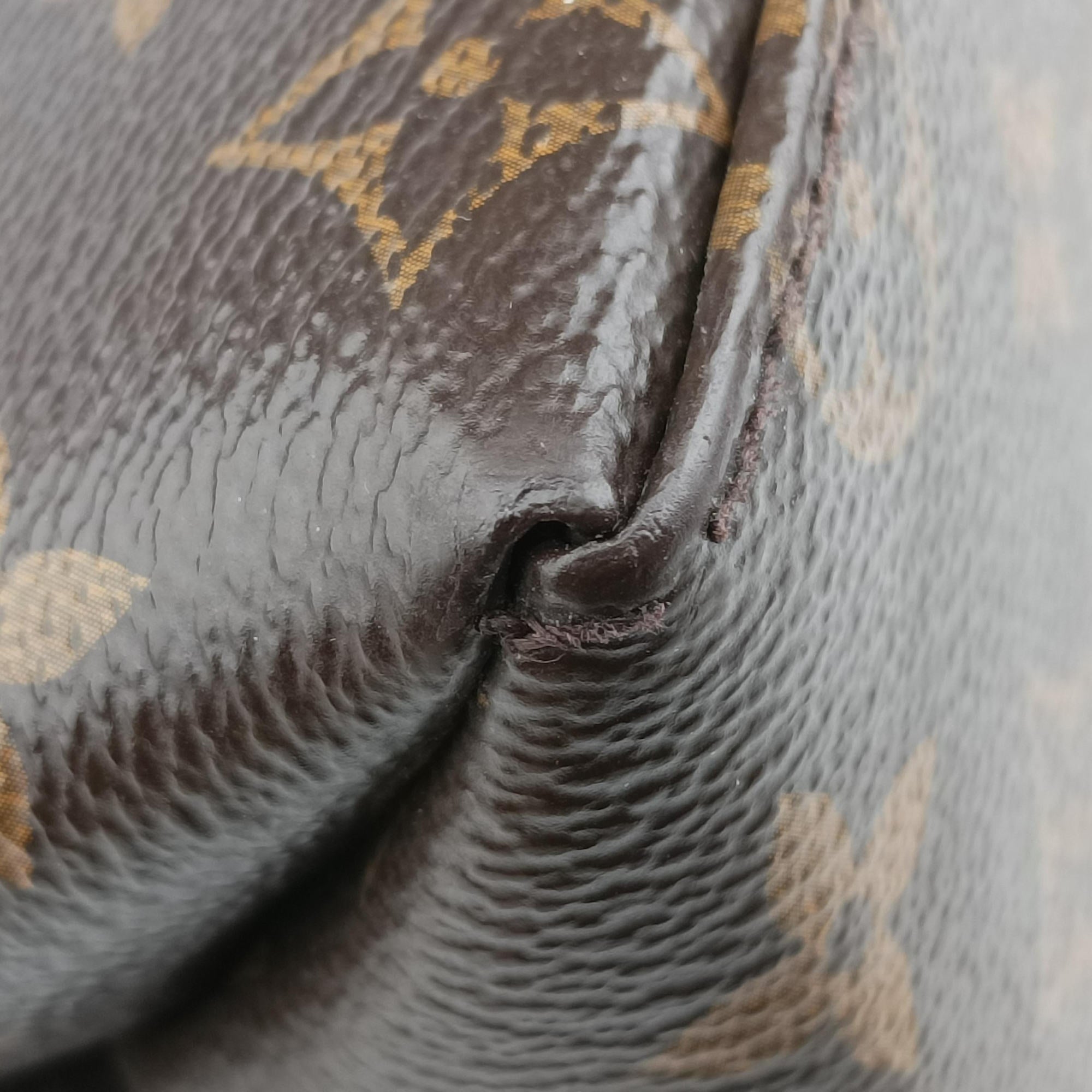Pre-owned Louis Vuitton MARIGNAN brown×SESAME Monogram Canvas×calf leather M44259 shoulderbag | stylenewstar