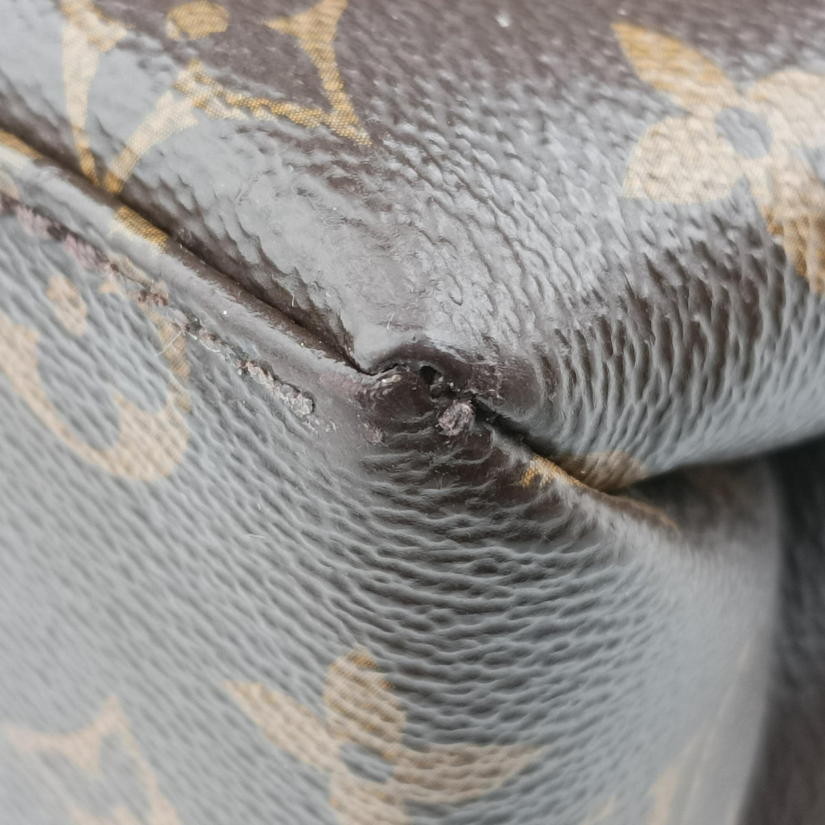 Pre-owned Louis Vuitton MARIGNAN brown×SESAME Monogram Canvas×calf leather M44259 shoulderbag | stylenewstar