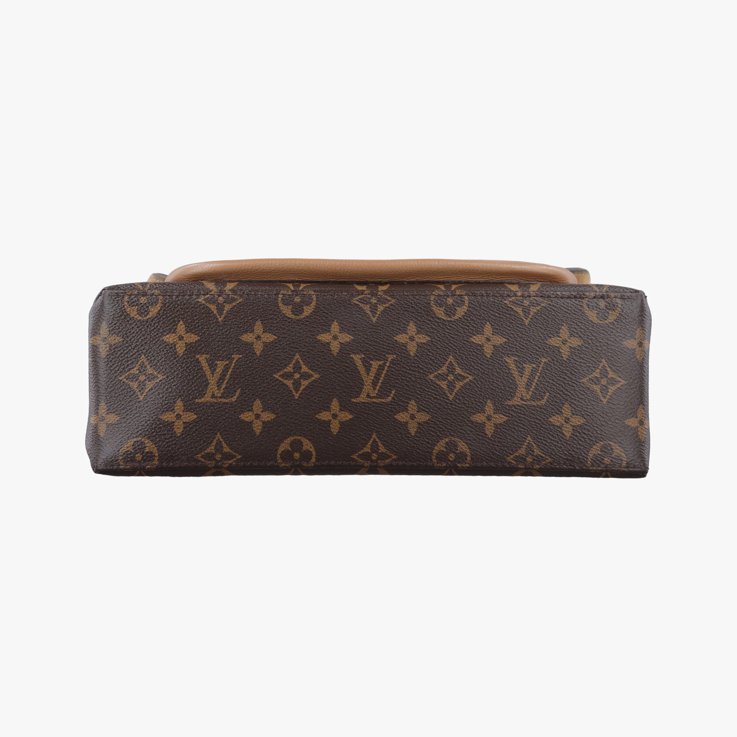 Pre-owned Louis Vuitton MARIGNAN brown×SESAME Monogram Canvas×calf leather M44259 shoulderbag | stylenewstar
