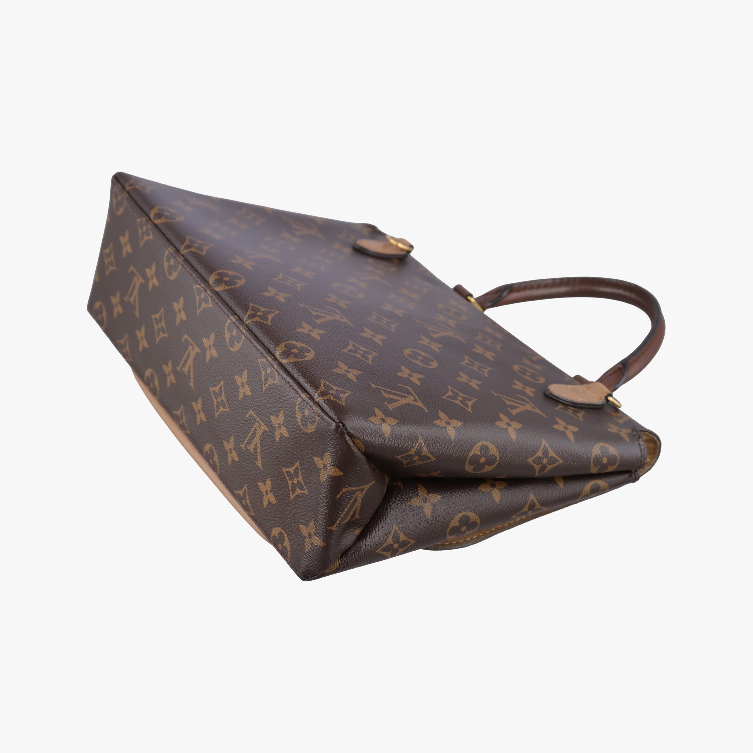 Pre-owned Louis Vuitton MARIGNAN brown×SESAME Monogram Canvas×calf leather M44259 shoulderbag | stylenewstar